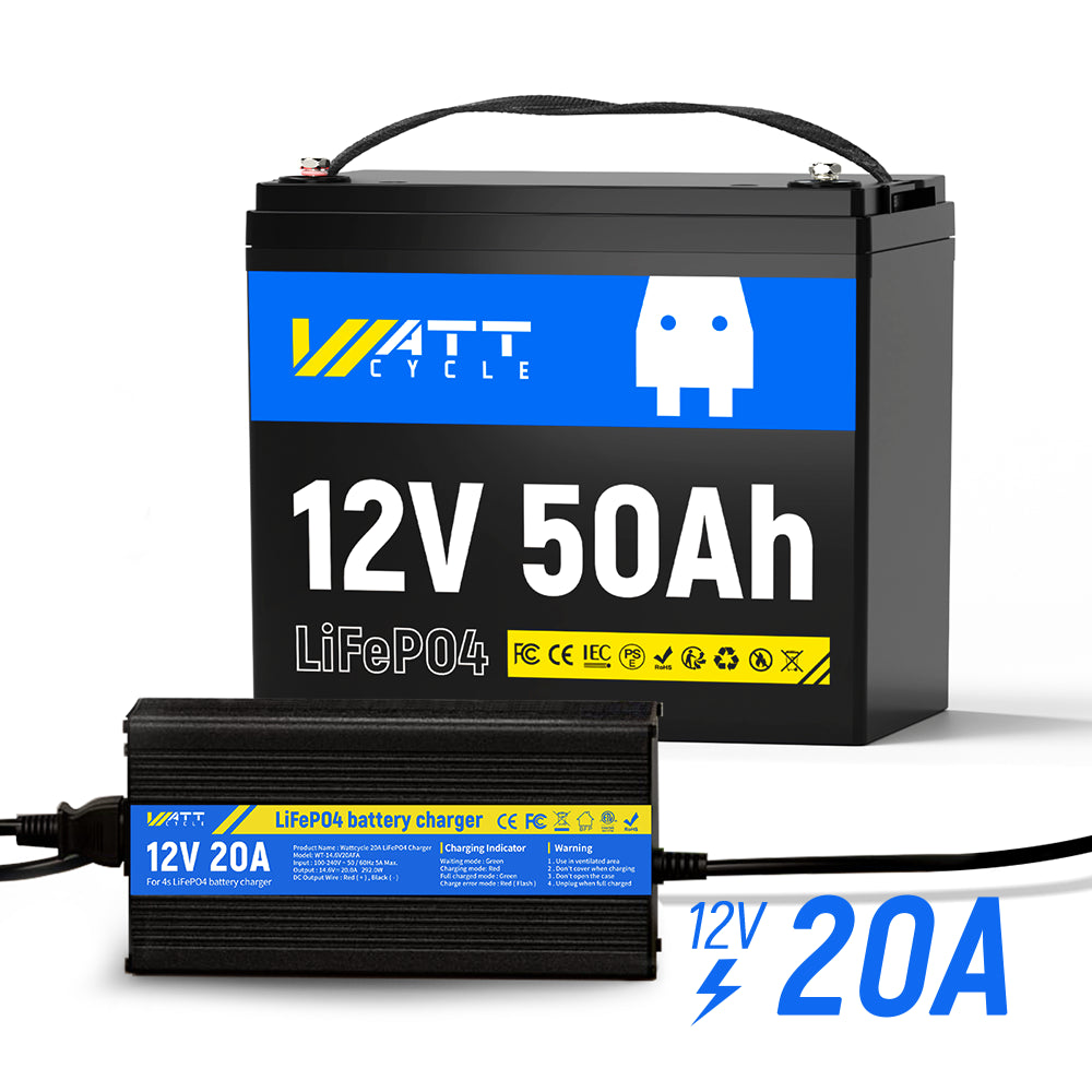12V 50Ah Group U1 LiFePO4 Deep Cycle Battery for Solar, RV, Marine & Off-Grid Power - Rechargeable Lithium Iron Phosphate Battery with Long Lifespan
