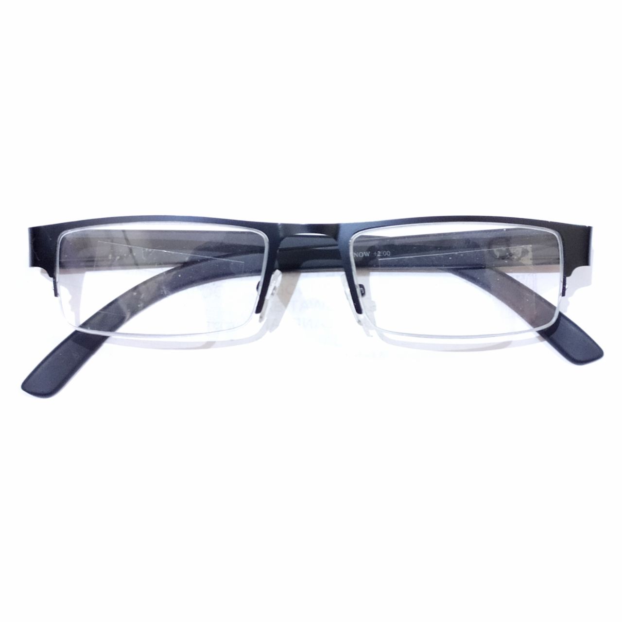 Supra Reading Glasses - Grey Rectangle Metal Frame with Spring Hinges for Comfort | Computer, Reading & Office Use