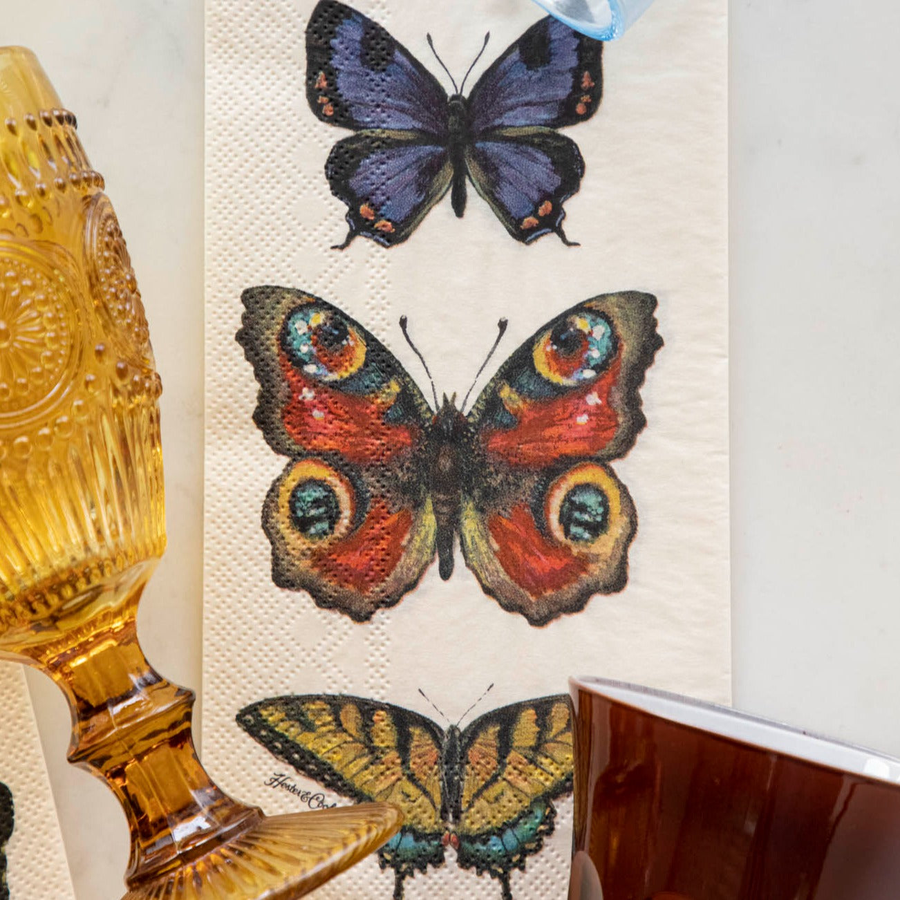 Elegant Butterfly Guest Napkins - Premium Paper Napkins for Weddings, Parties & Special Events - Perfect for Dining, Decor & Gift Wrapping