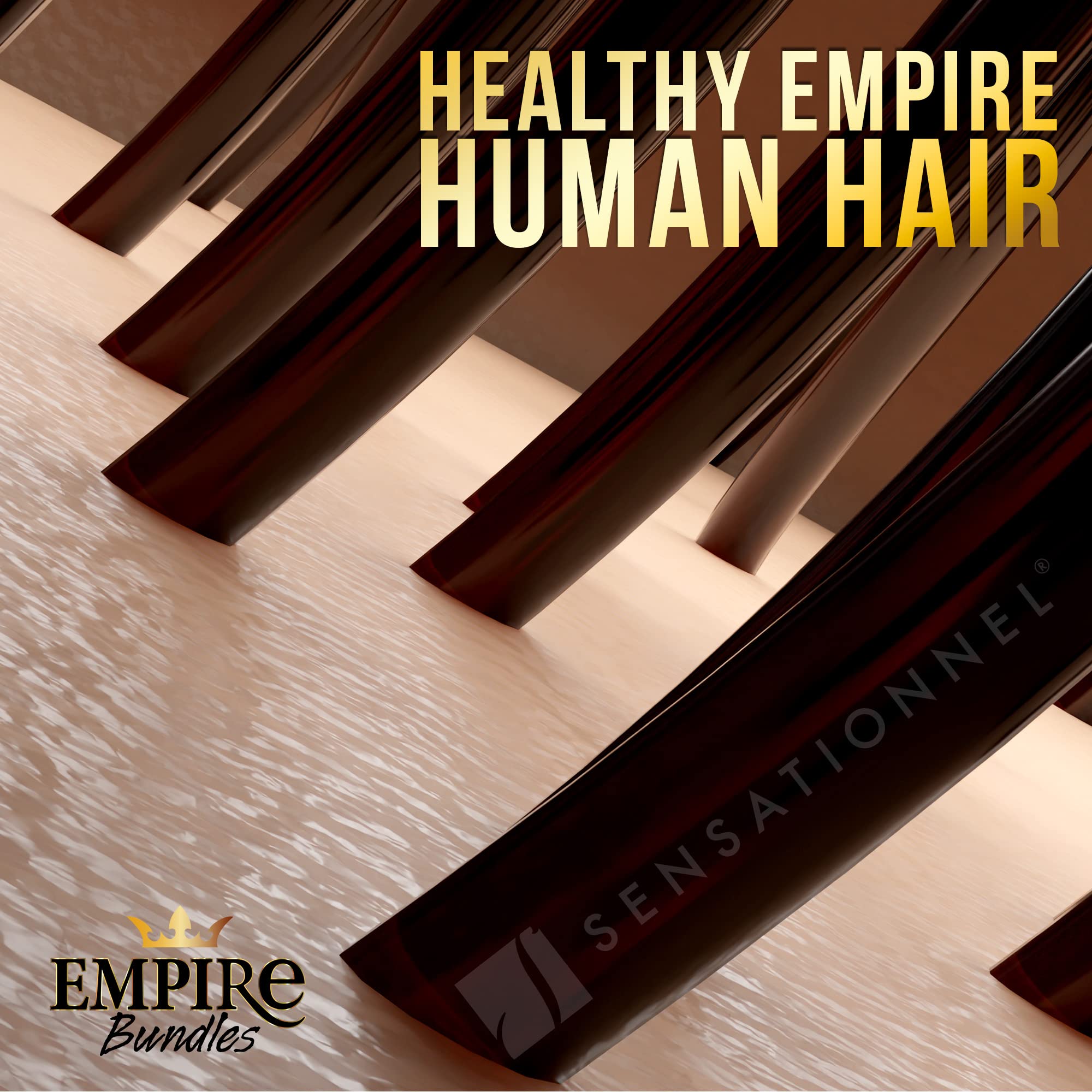Sensationnel Empire Bundle Weave Hair - 100% Virgin Human Hair Extensions, Unprocessed, Silky Yaki Texture, 2-Pack (24 Inch, Natural Black) | Perfect for Braids, Weaves & Protective Styles