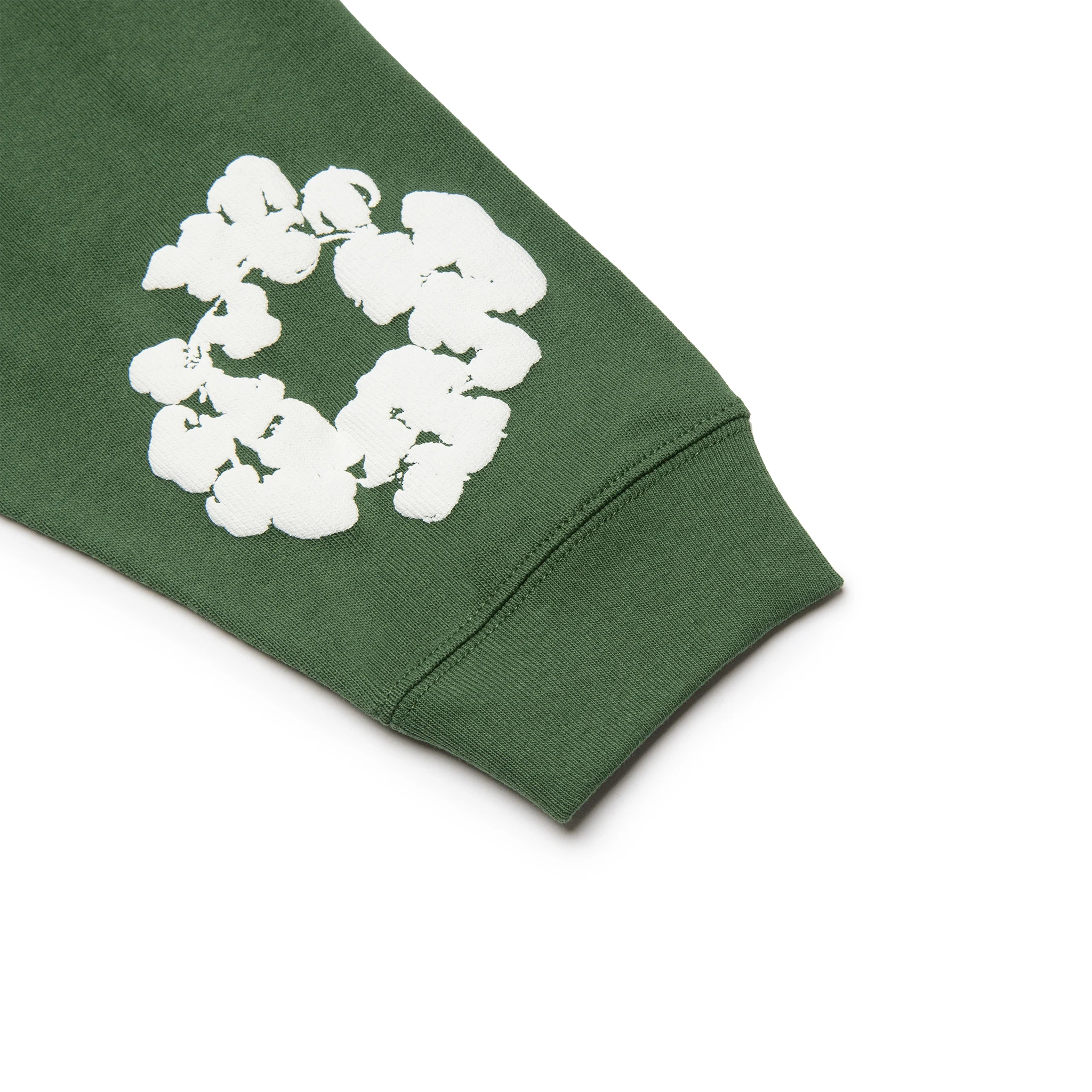 Denim Tears The Cotton Wreath Long Sleeve Green T-Shirt for Men | Vintage Inspired Streetwear Fashion | Perfect for Casual Outfits and Urban Style
