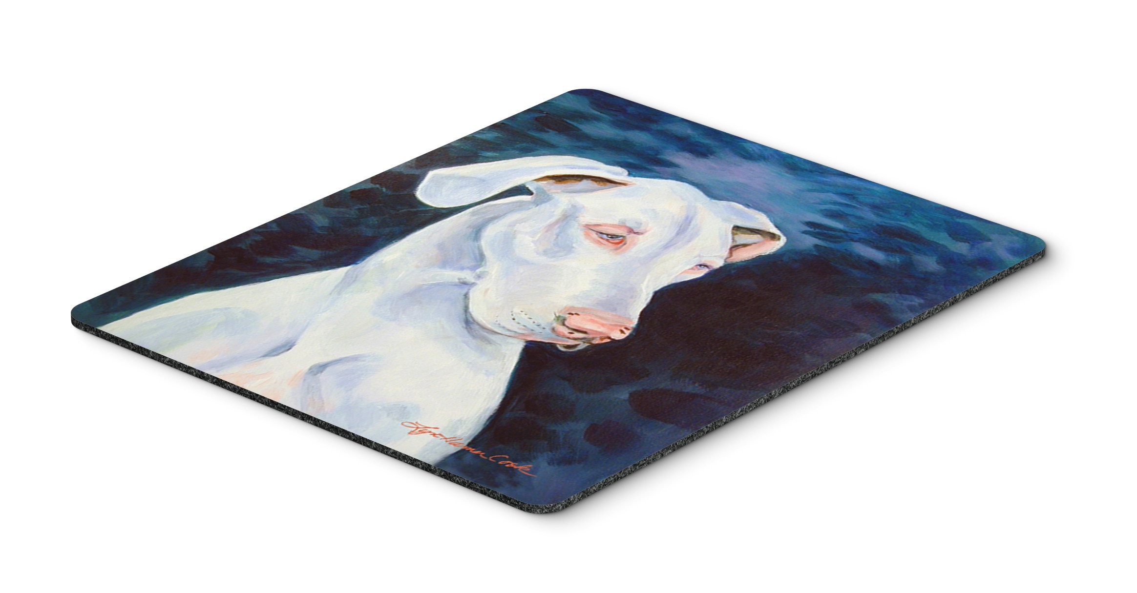 Caroline's Treasures 7279MP White Great Dane Mouse Pad - Large Washable Desk Mat for Home Office, Gaming & Work Computers | Non-Slip Laptop Mousepad, Hot Pad & Trivet for Kitchen & Workspace