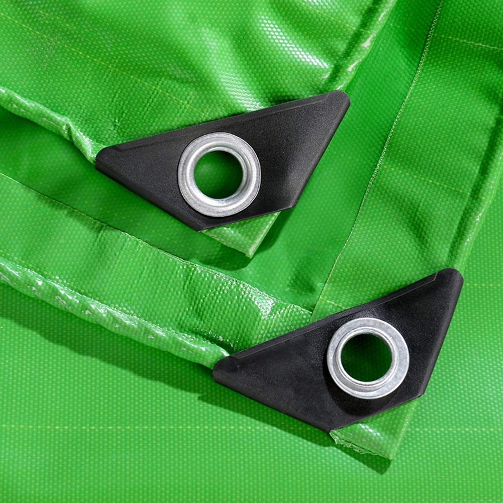LSXIAO Heavy Duty Waterproof Tarpaulin - 2x4m Green Truck Cover with Aluminum Eyelets for Rainproof, Sunshade & Greenhouse Plant Protection | Outdoor Gardening, Camping & Vehicle Accessories (13 Sizes Available)