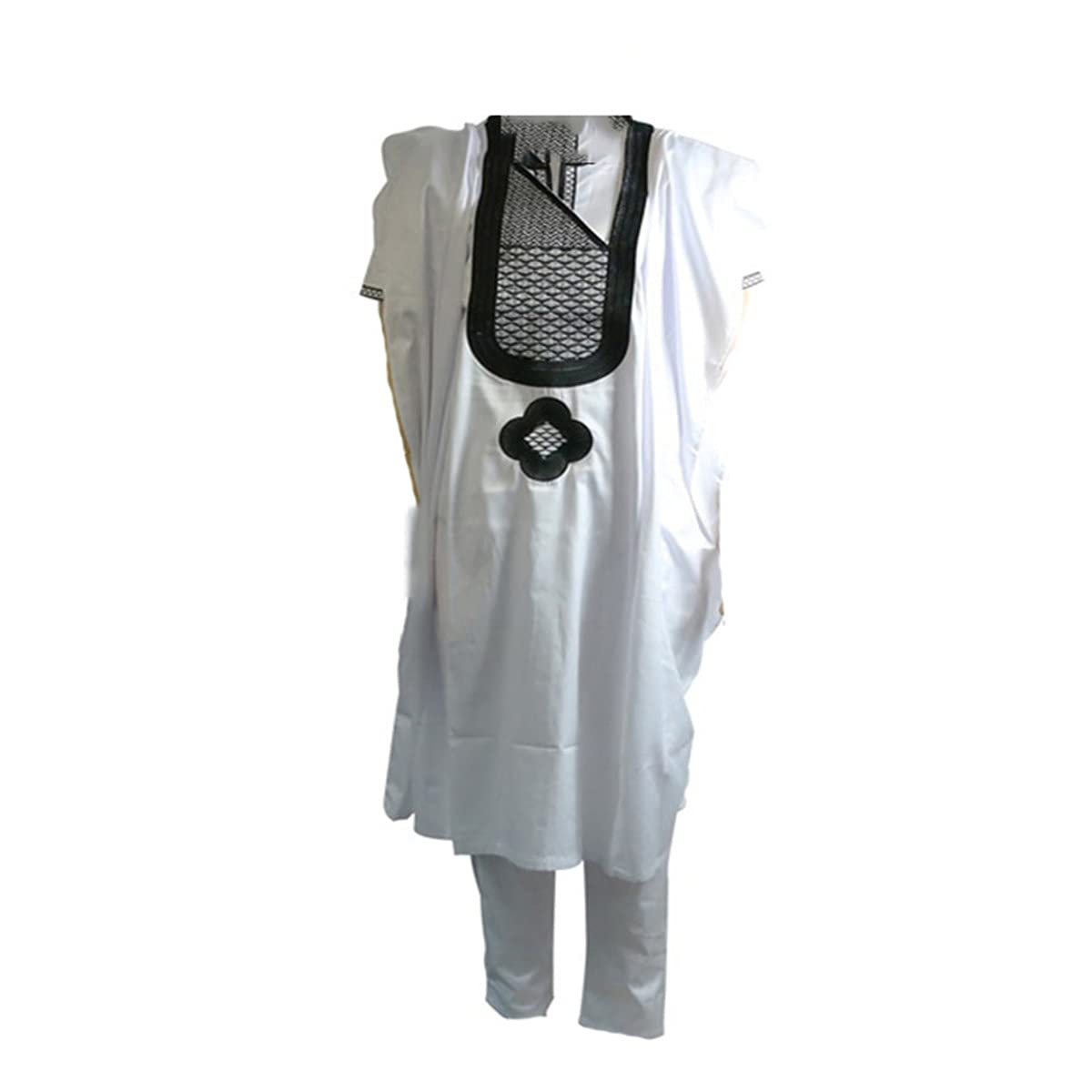 **African Men's 3-Piece Agbada Suit Set – Traditional Large Shirts & Dress Tops for Weddings, Parties & Cultural Events**
