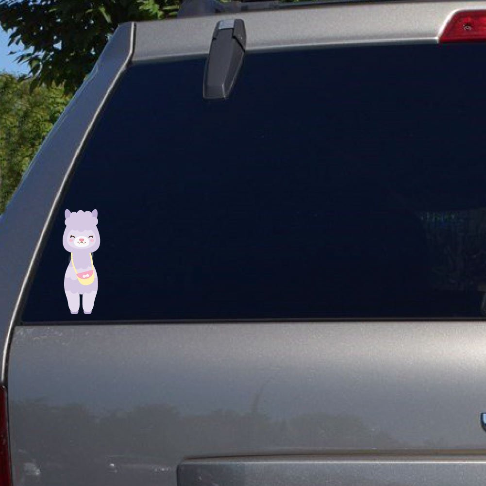 Pastel Purple Llama Vinyl Decal - 4 Inch Waterproof Sticker for Cars, Laptops, Windows, Home & Office Decor | Indoor & Outdoor Use