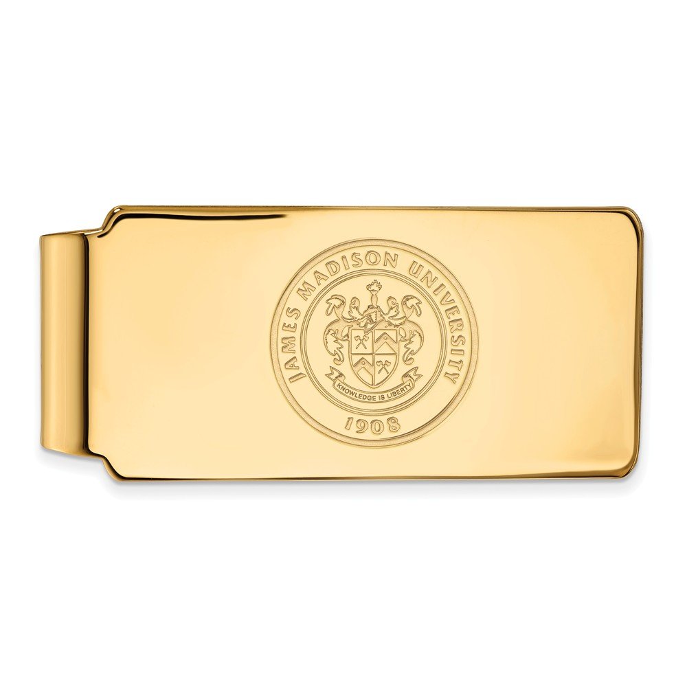 14k Yellow Gold James Madison Money Clip Crest - Elegant & Durable Wallet Accessory for Men, Perfect for Gifts, Weddings, and Business Events