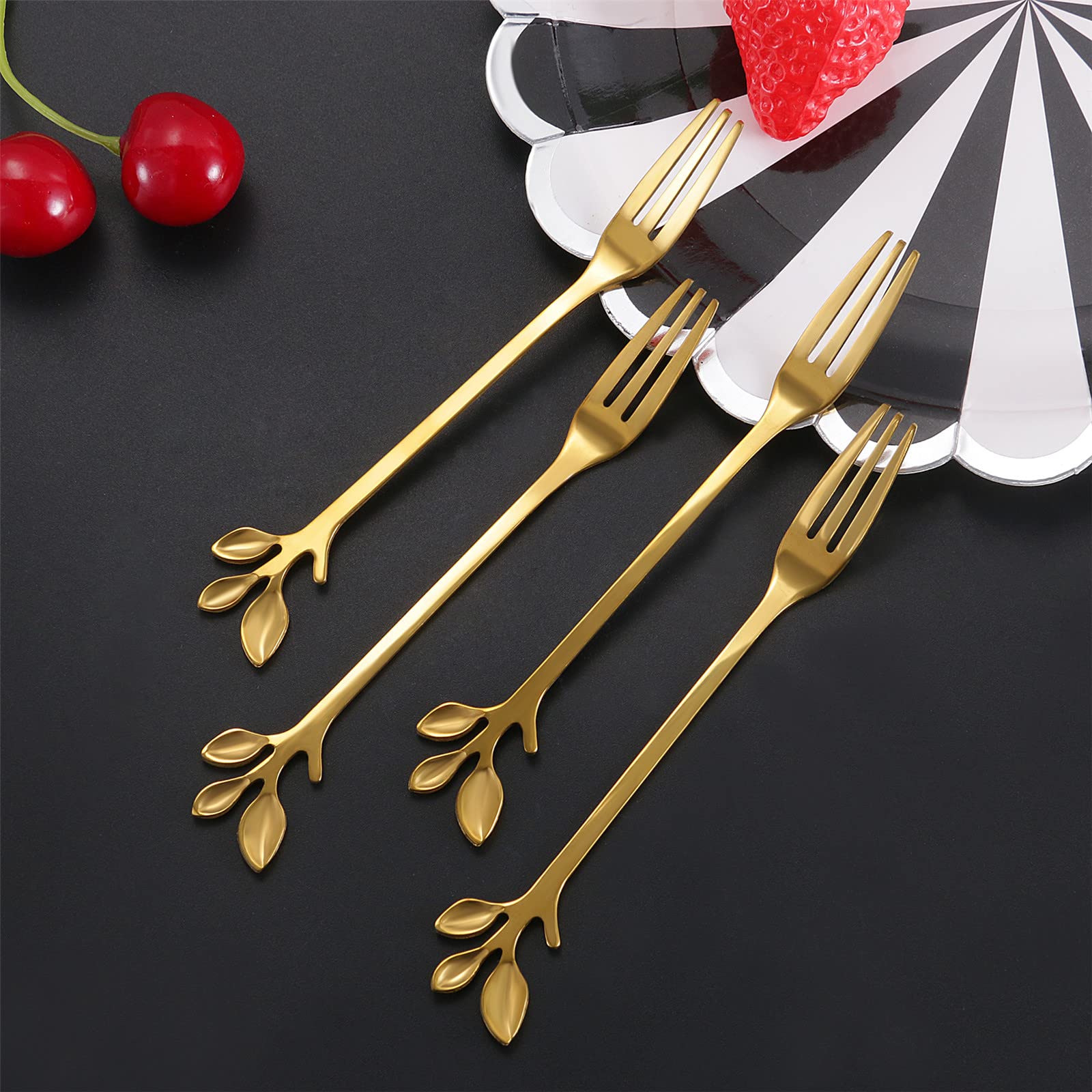 NMQLX 12-Piece Stainless Steel Dessert Fork Set - 4.8