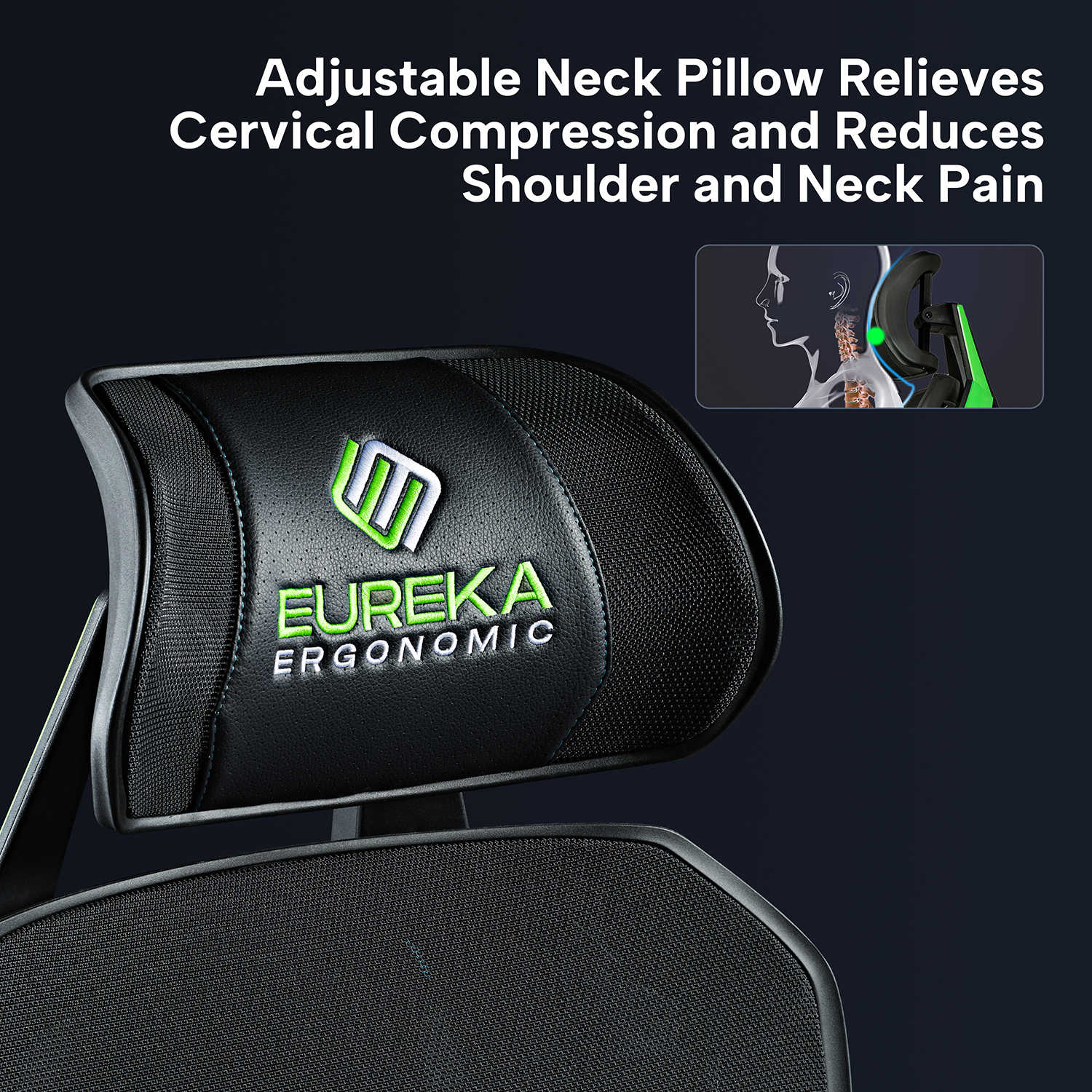 Typhon Hybrid Ergonomic Gaming Chair - Adjustable Lumbar Support & Headrest for PC, Office & Console Gaming - Comfortable Racing Style Chair for Long Hours of Work or Play