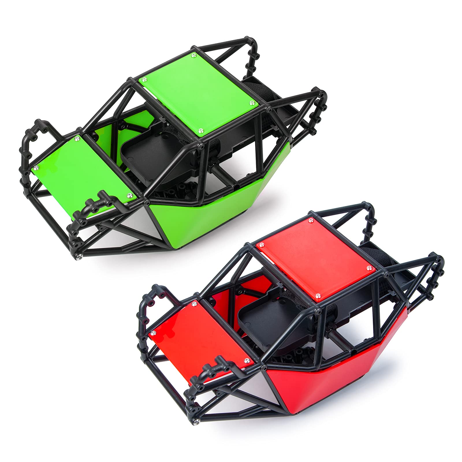 1/10 Axial SCX10 II 90046 RC Crawler Car Rock Buggy Body Shell - Durable Roll Cage & Green Exterior - Perfect for Off-Road Crawling & Trail Adventures
