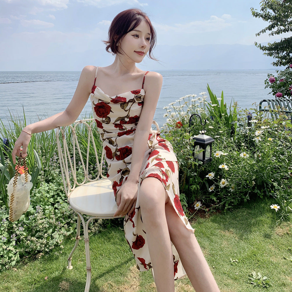 2023 New Sweet Women's Long Dress with Slit - Elegant & Stylish for Parties, Weddings & Evening Events