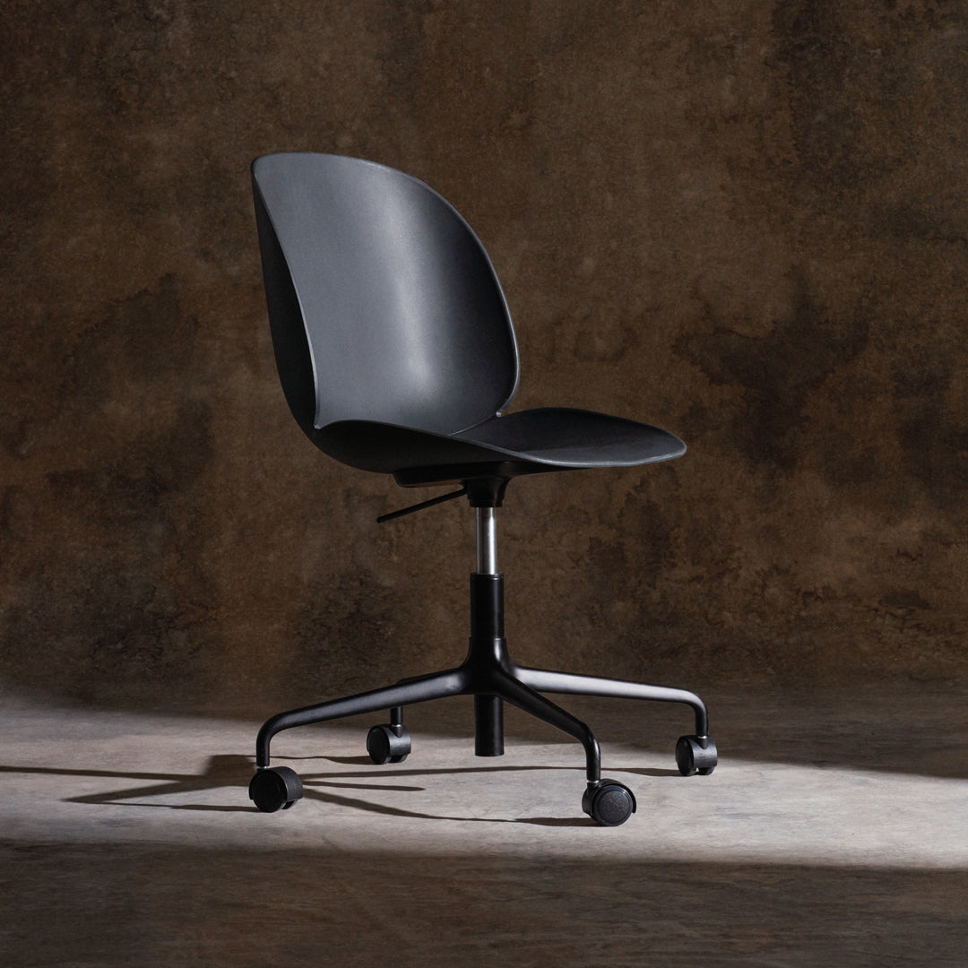 Ergonomic Beetle Meeting Chair with 4-Star Base & Smooth-Rolling Casters - Height Adjustable Office Chair for Conference Rooms & Home Workspaces