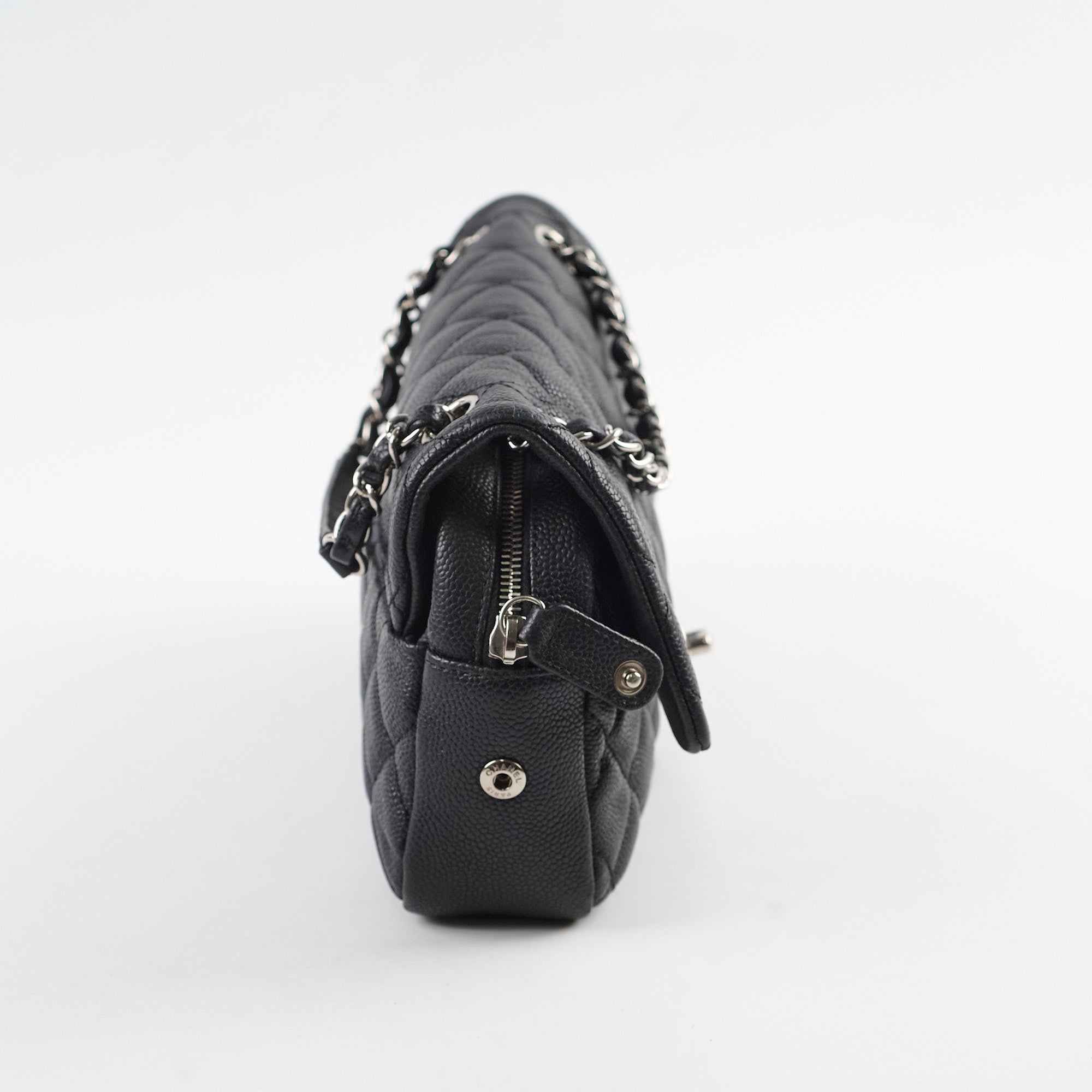 Chanel Classic Flap Bag Black Caviar Leather - Luxury Designer Handbag for Women, Perfect for Parties, Work & Everyday Use