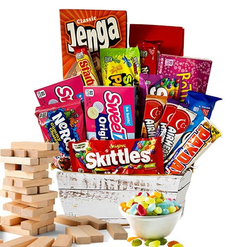 Deluxe Assorted Candy Gift Basket - Gourmet Chocolate, Gummies & Hard Candies for Birthdays, Holidays & Corporate Gifting