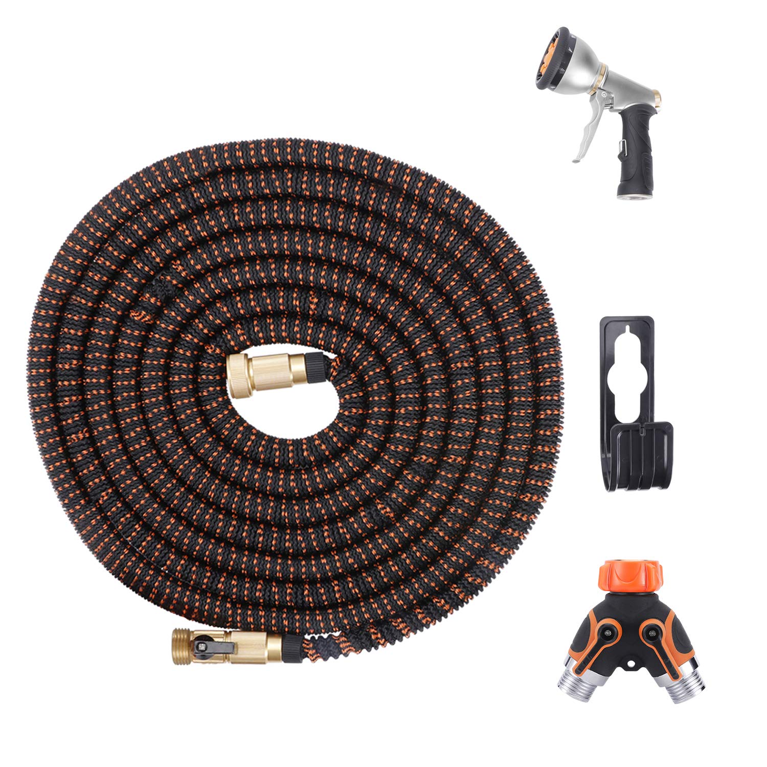 75ft Expandable Garden Hose - Lightweight & Durable for Watering & Car Washing