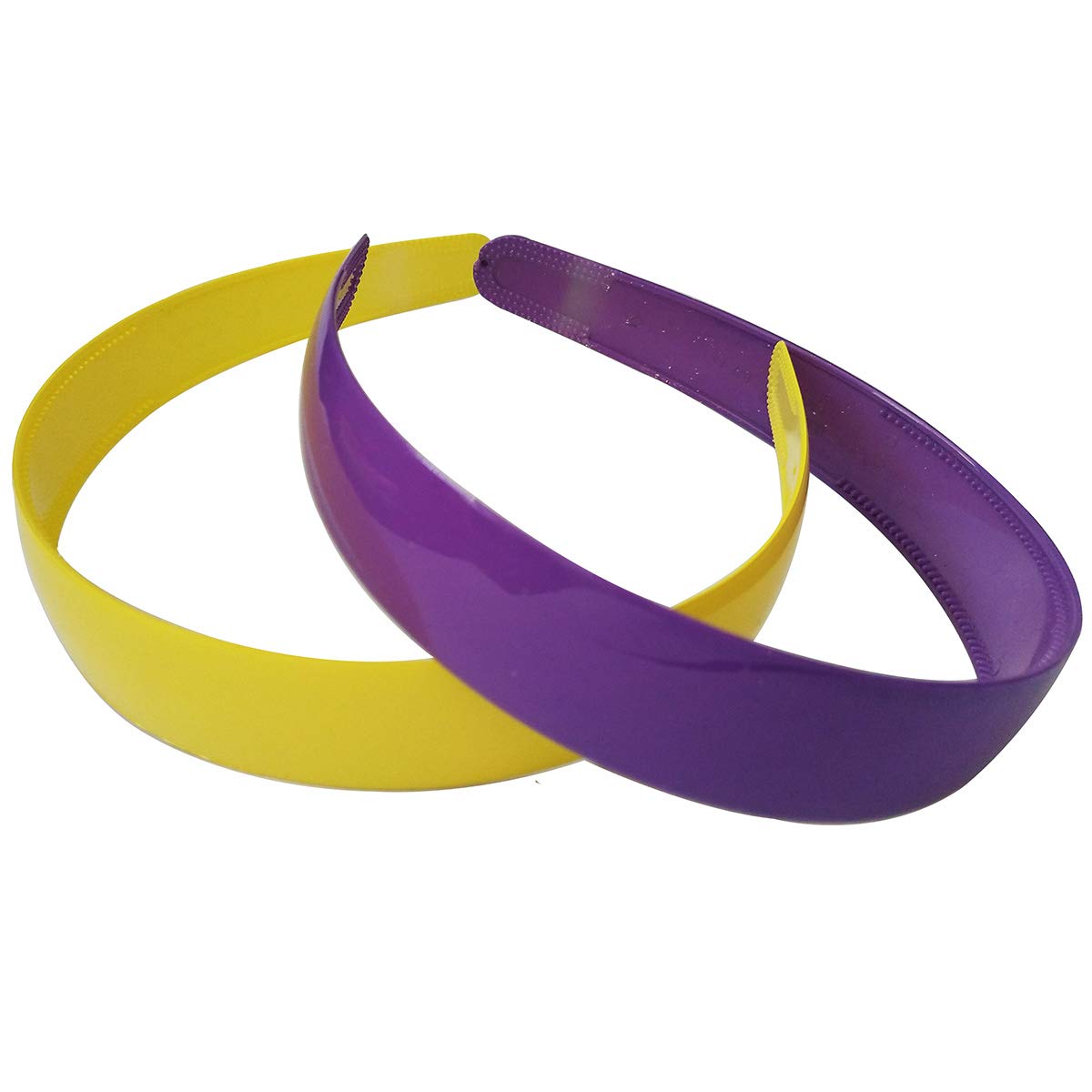 12 Pack Women's Plastic Headbands - 25mm Wide Non-Slip Hair Bands with Teeth for Girls, Kids, Teens & Women by Yazon - Perfect for Sports, Workouts, School & Everyday Styling