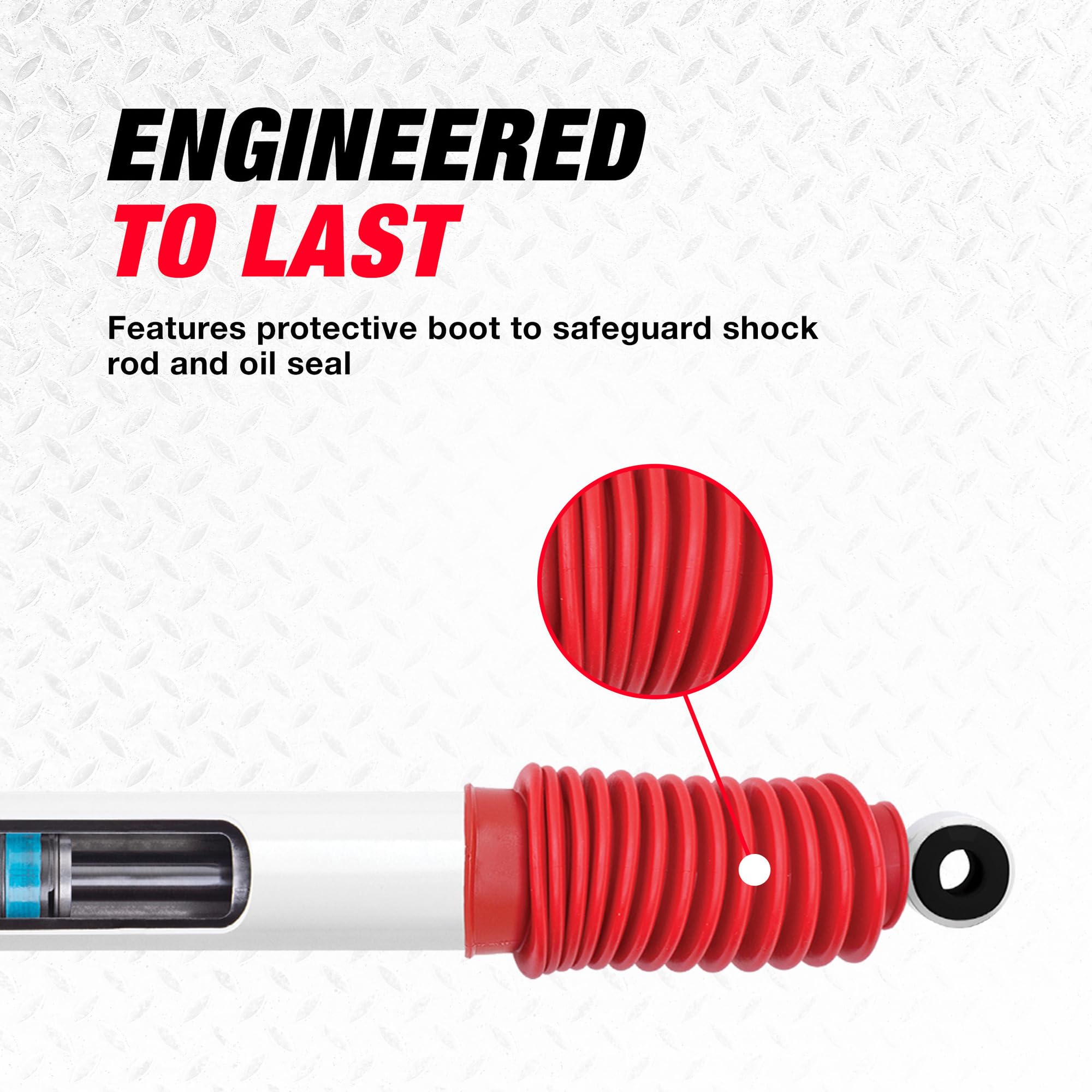 Rancho RS5000 RS5401 Steering Damper - Heavy Duty Shock Absorber for Trucks, Jeeps & SUVs - Improves Handling & Stability on Off-Road & Highway Driving