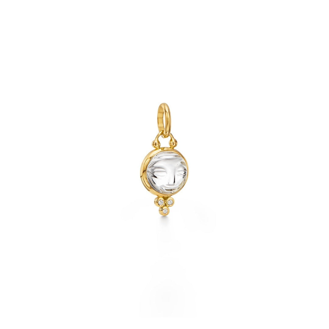 Temple St. Clair Moonface Pendant Necklace - 18K Gold Vermeil Moon Charm Jewelry for Women | Perfect for Date Night, Gift Giving & Special Occasions