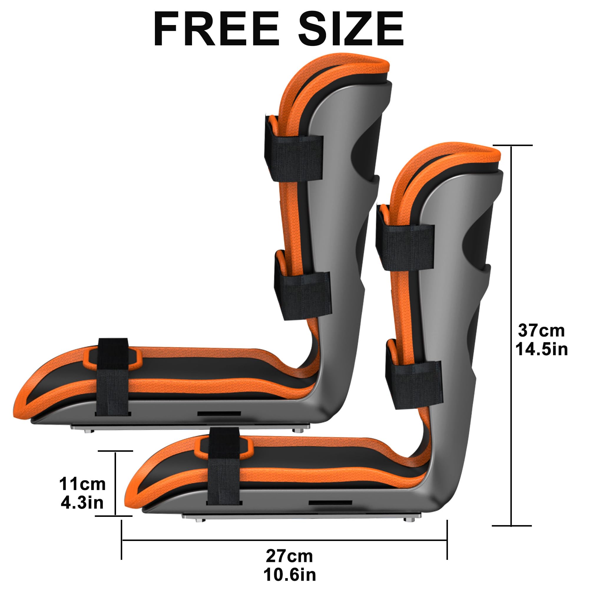 Universal Leg Support for Motorized Pedal Exerciser & Electric Mini Exercise Bike - Soft Splint & Pedals Set (1 Pair, Gray) - Ideal for Home Rehab, Physical Therapy & Seniors' Low-Impact Workouts