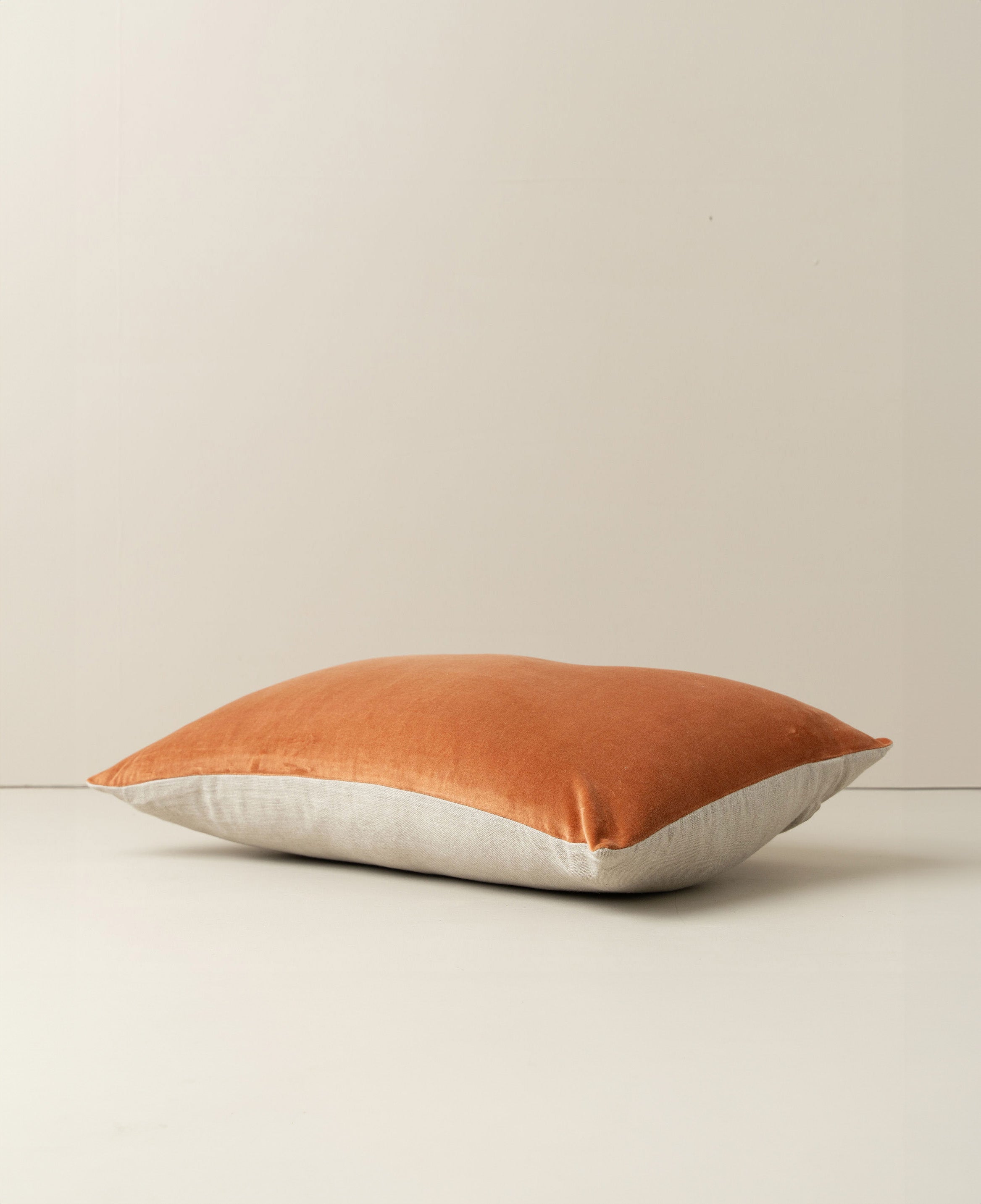 Premium Linen & Velvet Throw Pillow Cover - Soft & Luxurious Terracotta Home Decor for Sofa, Bed, Couch - Boho Chic Living Room & Bedroom Accessories