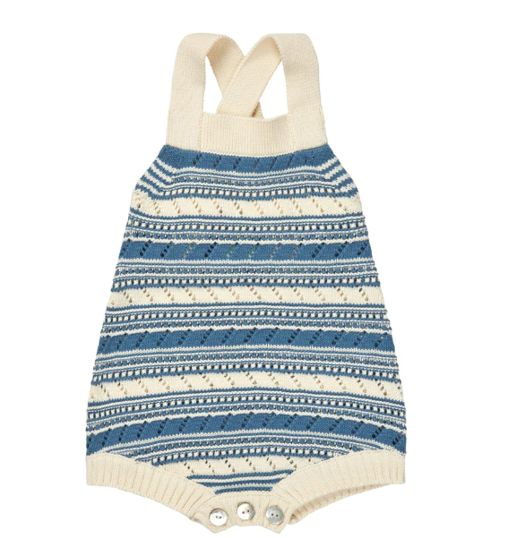 FUB Baby Pointelle Romper for Boys & Girls (6M-24M) - Soft & Breathable Cotton Outfit for Playtime, Daycare & Casual Wear