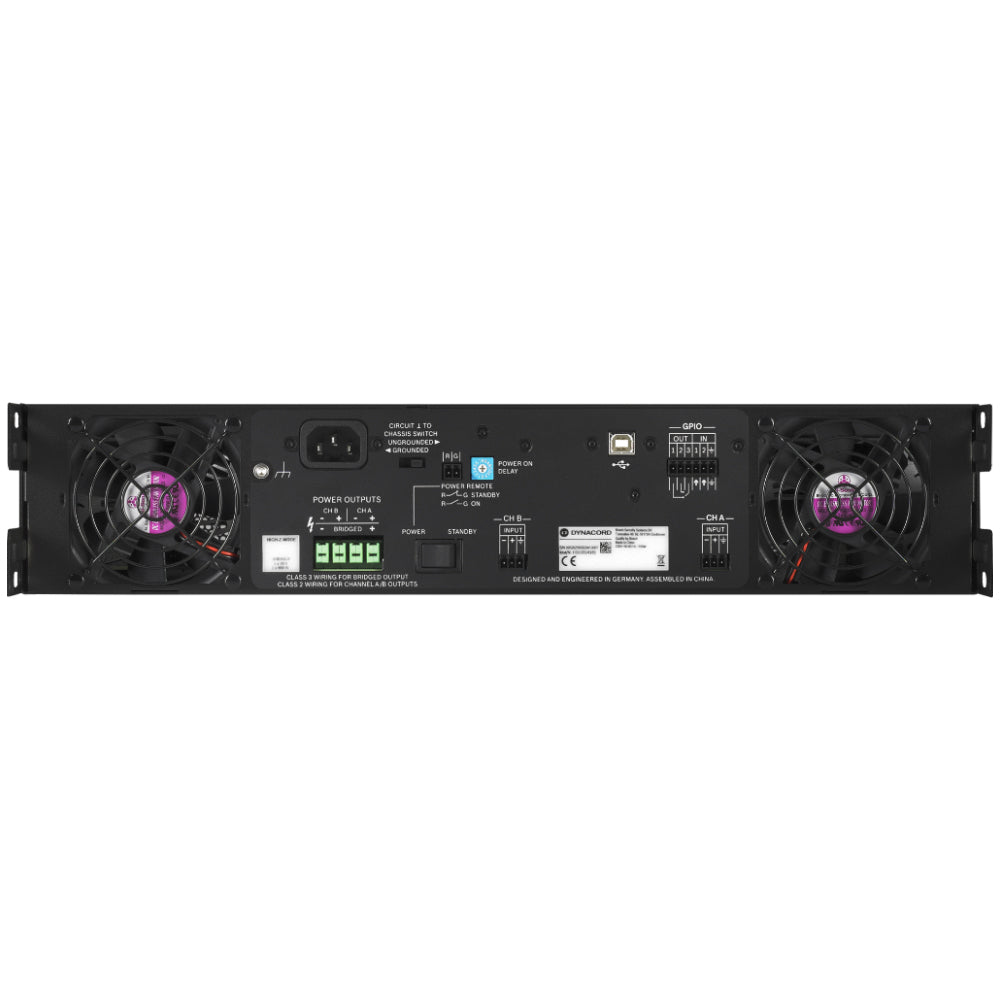 Dynacord C3600FDI Professional DSP Power Amplifier - 2400W High Power Audio Amplifier for Live Sound, DJ & Stage Performances