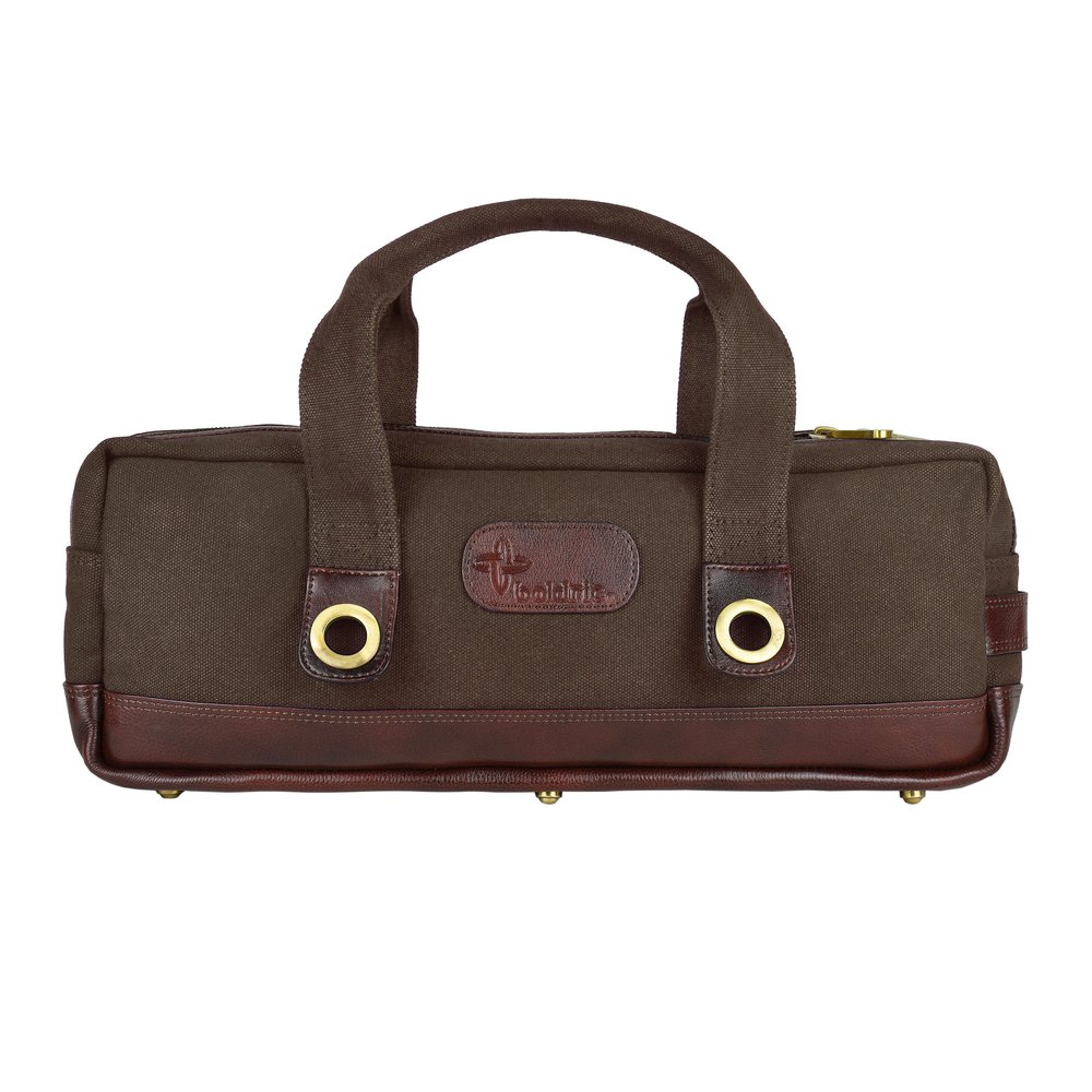 Boldric BOCP129 Heavy Duty All-Purpose Brown Canvas Tool Bag - Durable Storage for Tools, DIY Projects, Construction & Home Repair
