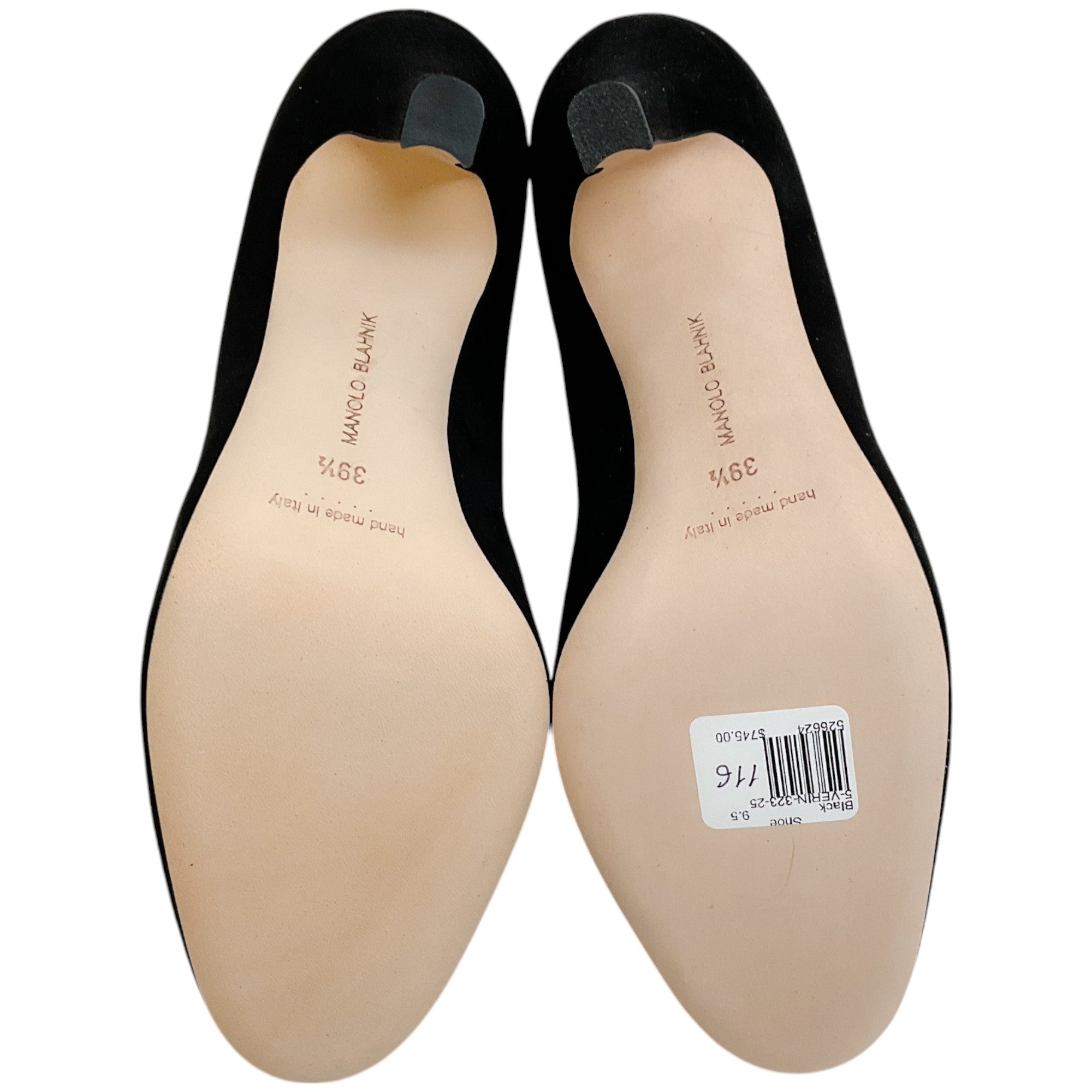 Manolo Blahnik Black Suede Verin 105mm Heel Pumps - Elegant High Heel Shoes for Women, Perfect for Weddings, Parties & Evening Events
