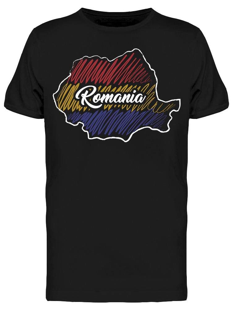 Smartprints Romania Sketch Tee for Men - Stylish Graphic T-Shirt for Casual Wear & Street Fashion | Perfect for Everyday Outfits, Parties & Urban Lifestyle