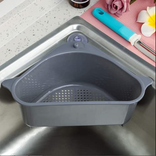 LADILA Kitchen Sink Organizer - Stainless Steel Drain Basket, Dish Rack & Storage Shelf for Sponge, Soap, Fruits & Vegetables | Space-Saving Sink Accessory for Organized Kitchen Cleaning & Drainage