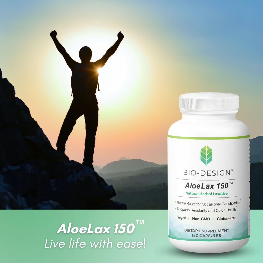 Biodesign Aloe Lite 150mg 180 Capsules - Pure Aloe Vera Supplement for Digestive Health & Skin Care | Supports Gut Wellness, Detox & Hydration | Perfect for Daily Wellness Routine & Natural Beauty Regimen