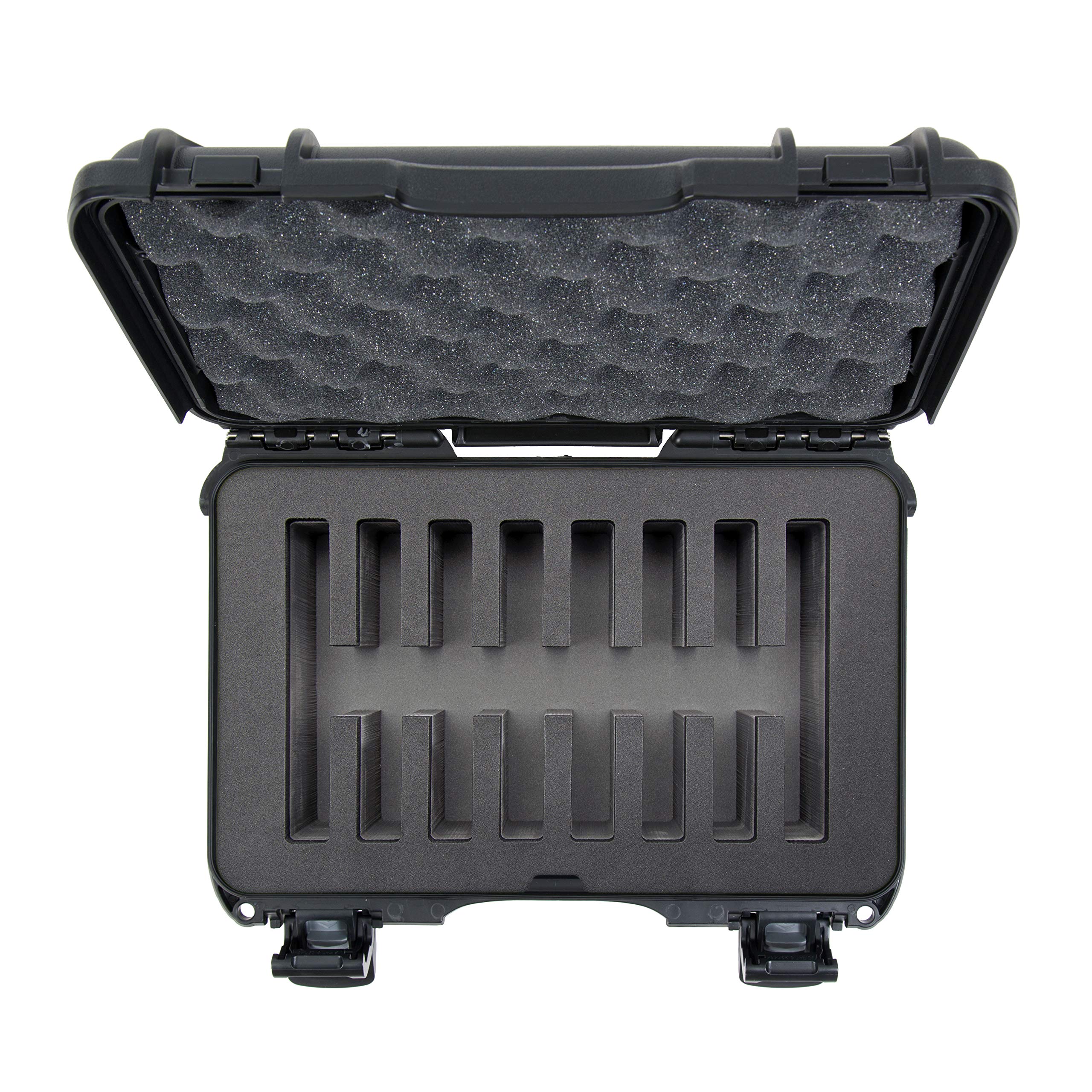 Nanuk 909 Waterproof Hard Case with Custom Foam Insert for 8 Pocket Knives - Durable Protective Storage for Camping, Hunting & Travel Gear - Black