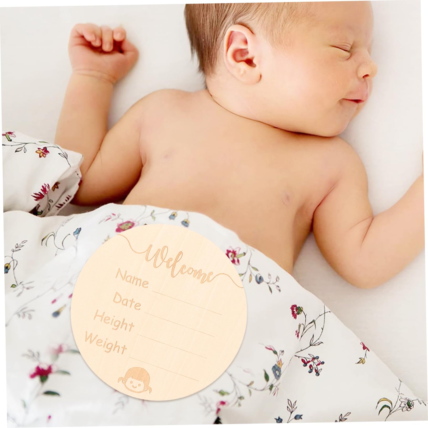 BESTonZON 3-Piece Wooden Baby Milestone Cards Set - Newborn Name Signs & Growth Record Keepsake - Perfect for Baby Showers, First Birthday Gifts, and Monthly Photo Props