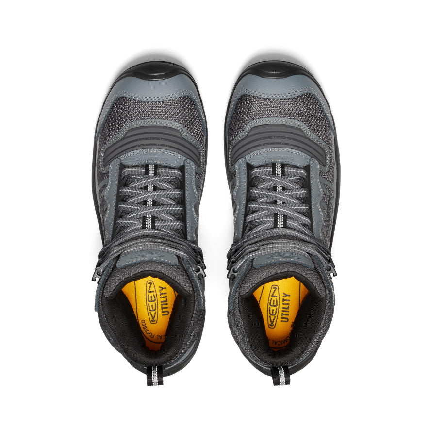 Men's Reno Mid Waterproof Work Boots with Carbon Toe | Magnet/Black | Ideal for Construction, Hiking & Outdoor Work