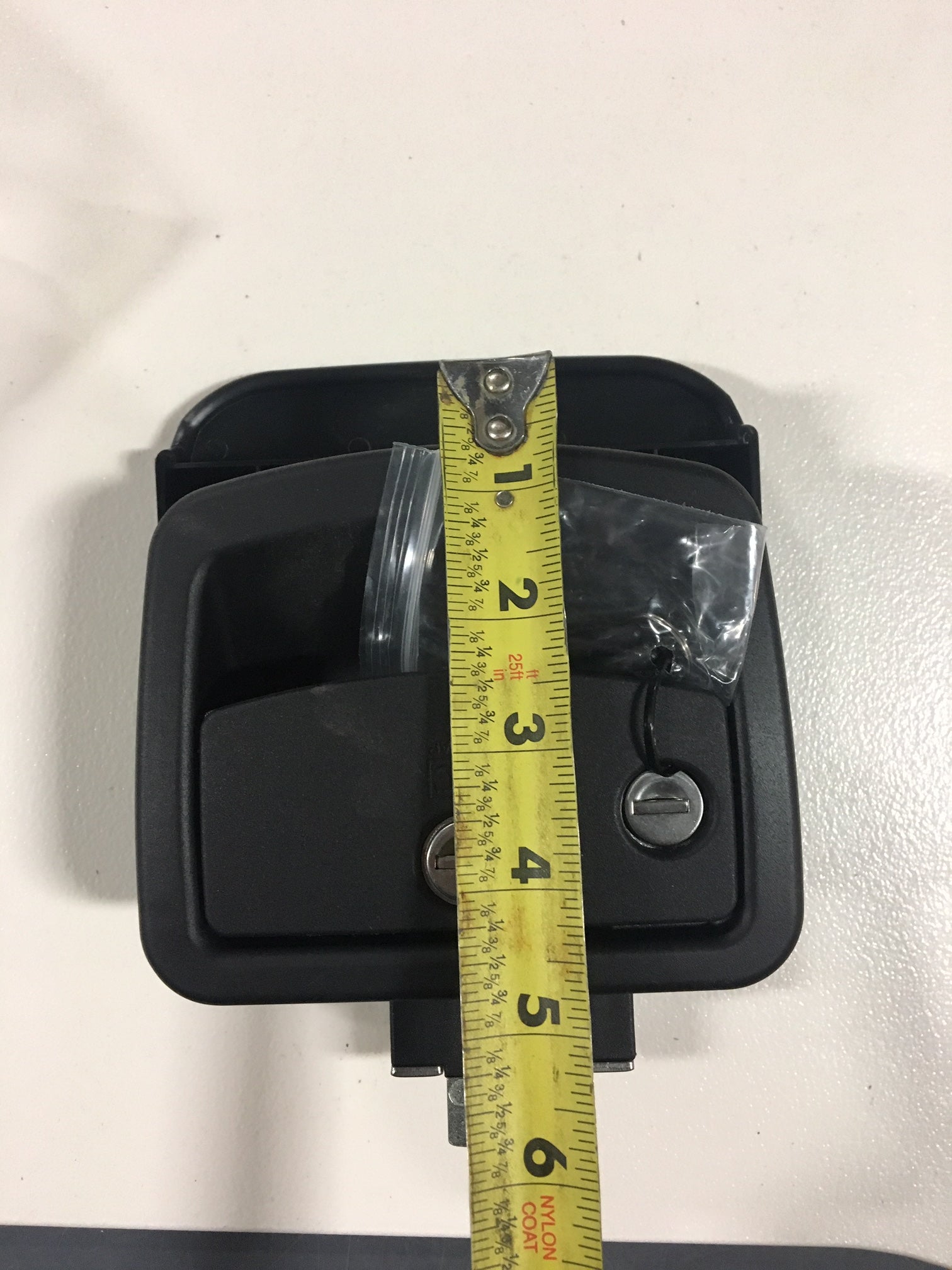 Entrance Lock Assembly Complete TT Leo Latch (Plastic) with Random Keyed Black Finish - Secure Your Home or Office Doors with Fastec Hardware