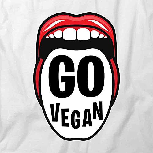 Go Vegan T-Shirt - Eco-Friendly White Graphic Tee for Men & Women | Printed Cotton T-Shirts for Animal Rights Activists, Earth Day & Casual Wear