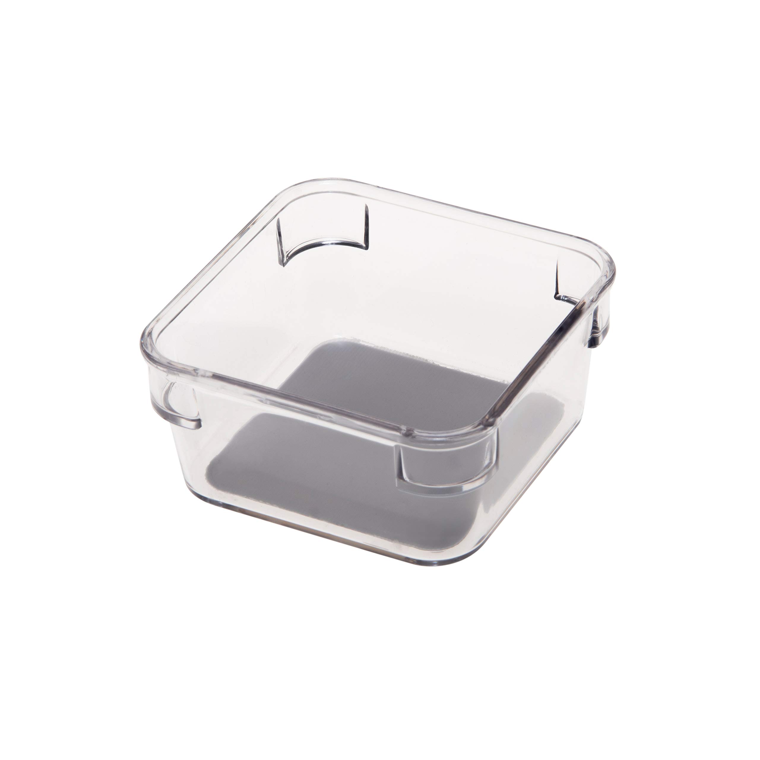 4-Piece Multipurpose Drawer Organizers Set for Bathroom, Vanity, Kitchen - Clear Plastic Storage Bins for Cosmetics, Jewelry & Utensils - Perfect for Home Organization and Space Saving