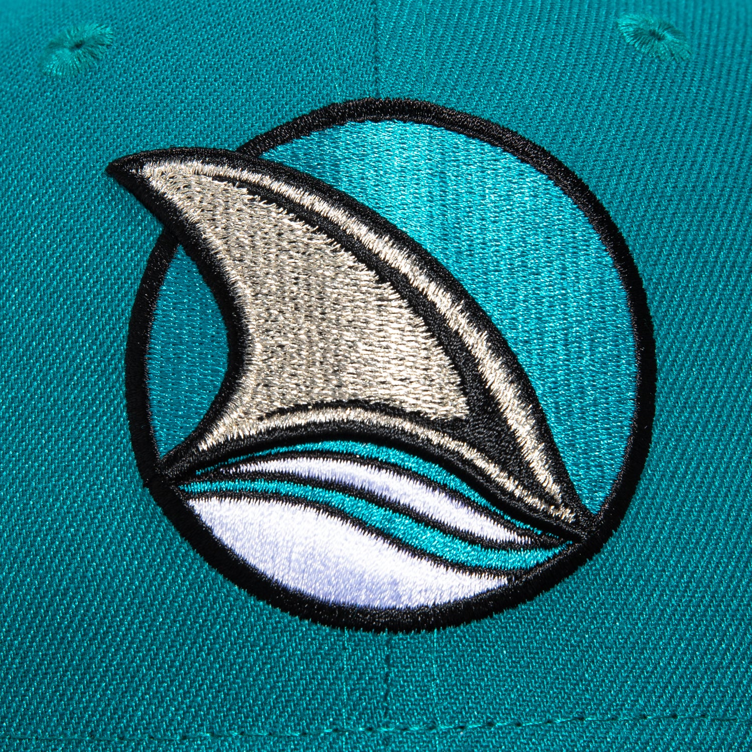 New Era 59Fifty San Jose Sharks 15th Anniversary Patch Alternate Snapback Hat - Teal & Black - Official NHL Hockey Cap for Fans & Collectors - Perfect for Games, Tailgating & Streetwear Fashion