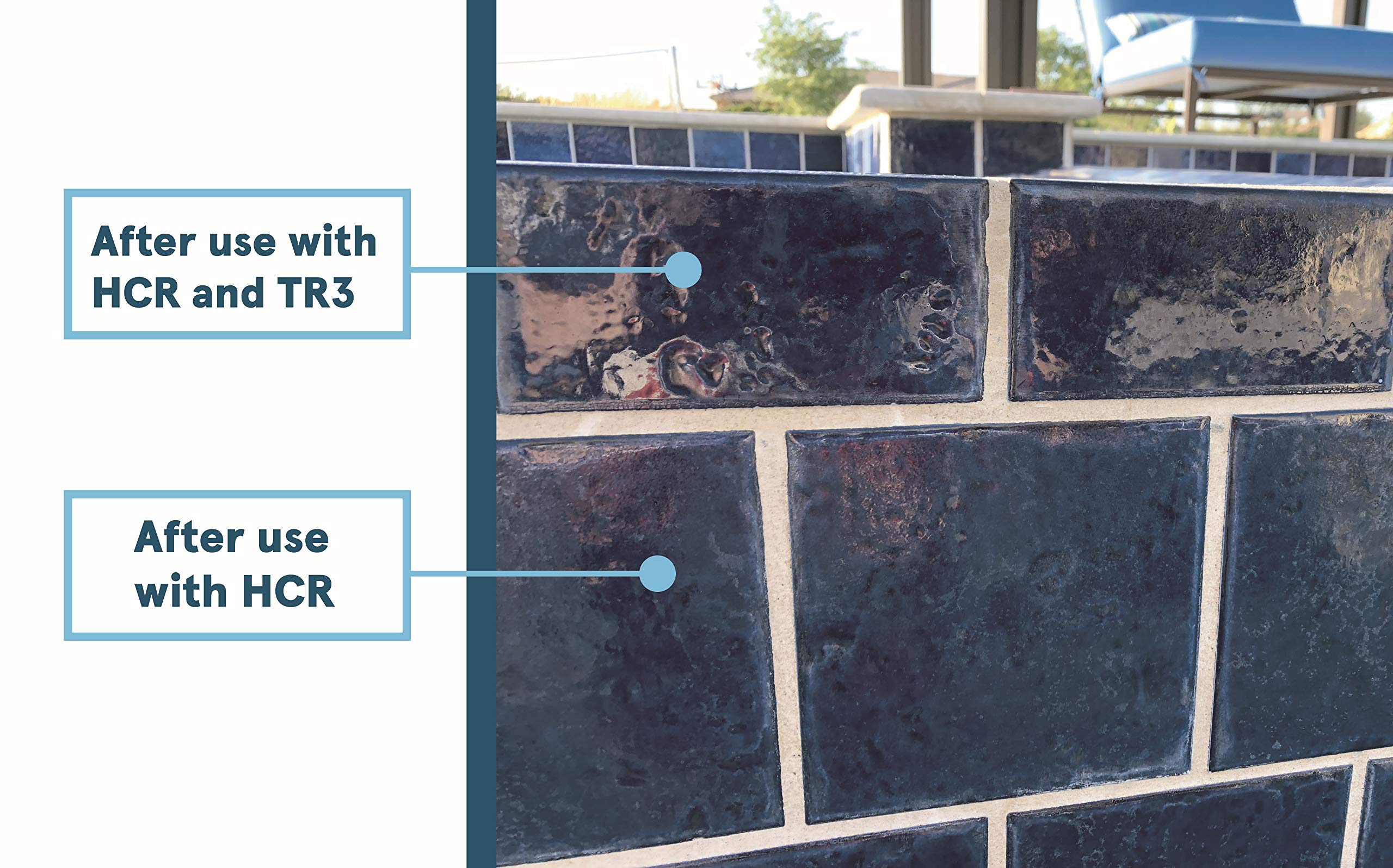 TR3-800-QT Pool Tile Sealer & Restorer - 1 Quart Wet Look Protective Coating for Swimming Pool Tiles | Restores Shine & Prevents Stains | Perfect for Pool Maintenance, Tile Restoration & Waterproofing