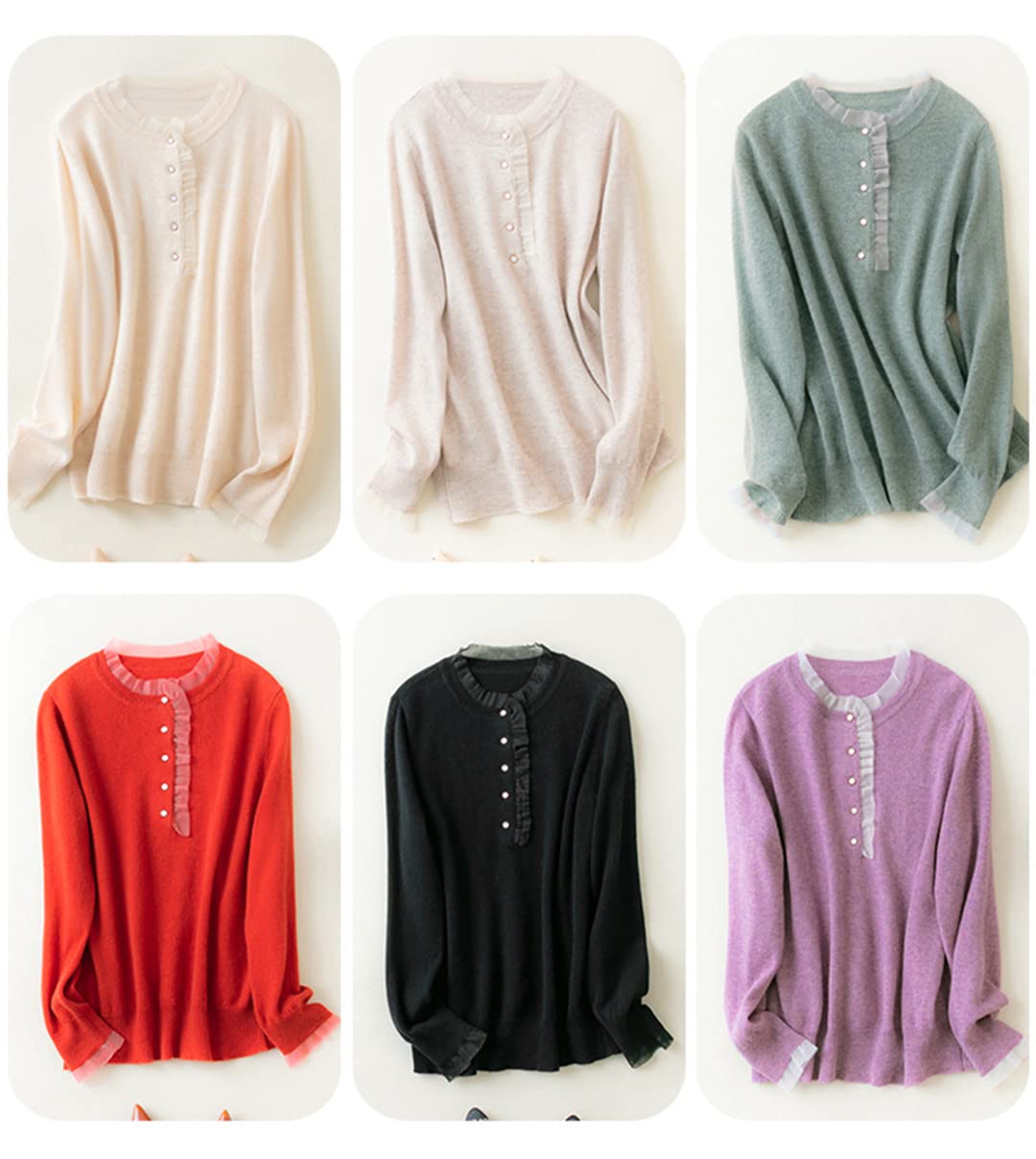 Korean Women's 100% Wool Pullover Sweater - Warm Winter Knitted Jumper for Women - Perfect for Office, Casual Outfits & Cold Weather Fashion