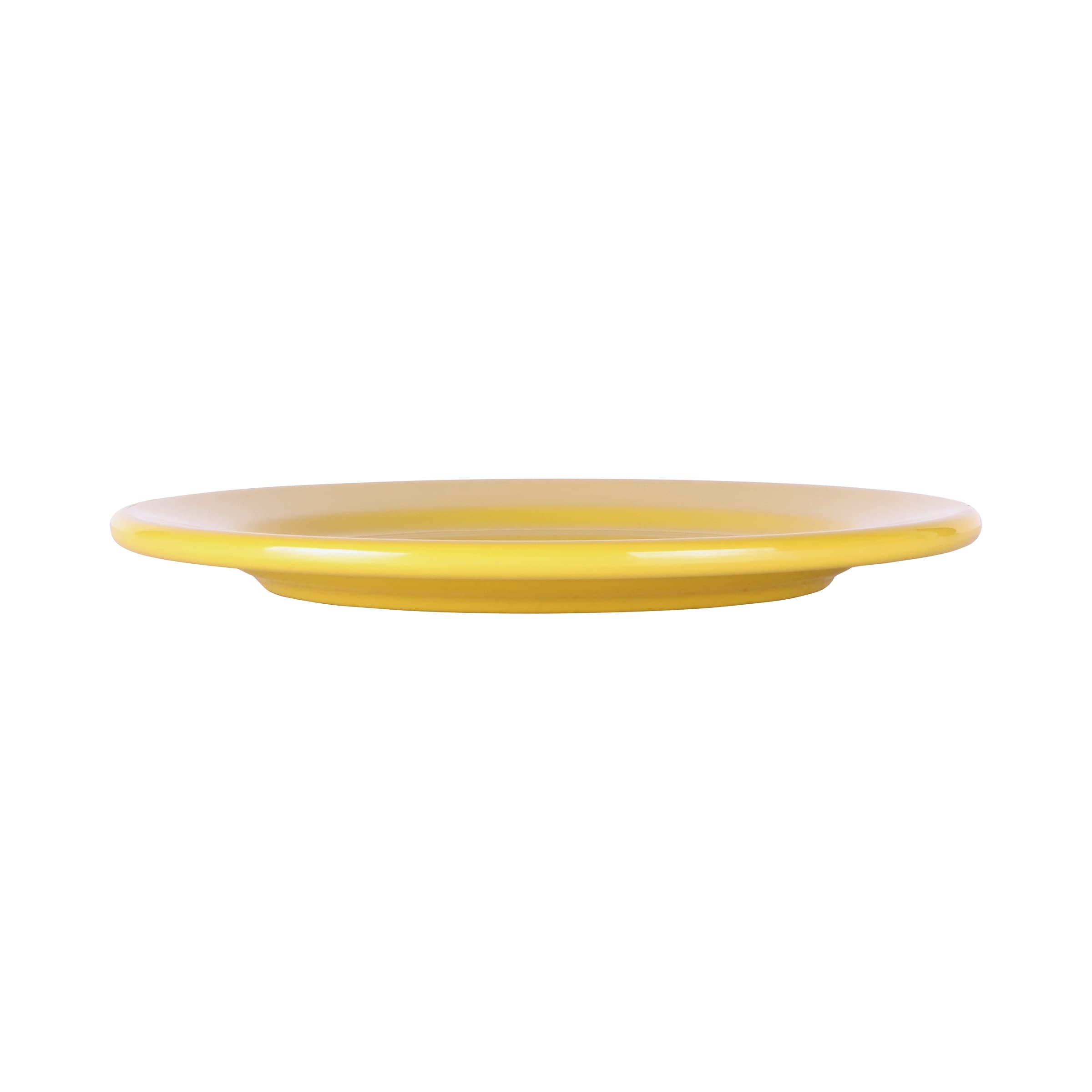 D775PL-OO 7.75 Inch Round Melamine Dinner Plates - Set of 6, Olive Oil Color, Durable & Lightweight - Perfect for Outdoor Dining, Picnics, Camping & Everyday Use