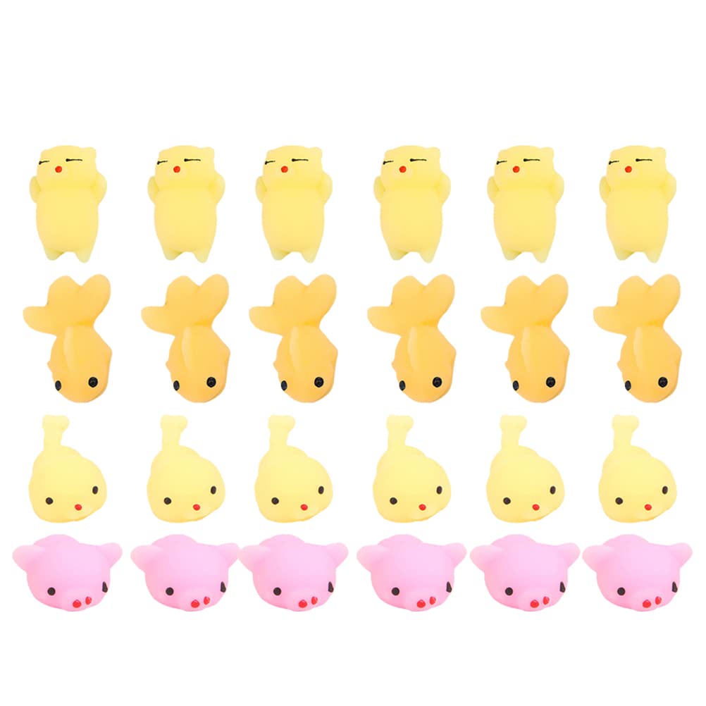 24-Piece LUOZZY Squishy Animal Toys for Kids - Stress Relief, Party Favors, Classroom Prizes & Goodie Bag Stuffers (Random Styles) - Perfect for Birthday Parties, School Rewards & Sensory Play