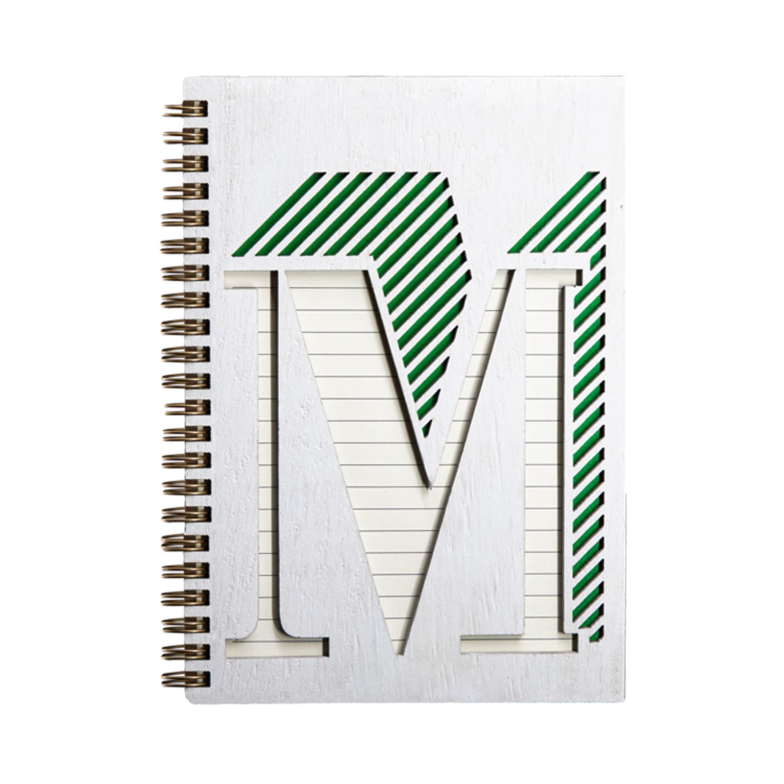 COLLECTIVE HOME - Personalized Monogram Notebook with Wood Cover, College Ruled Writing Journal - 100 Lined Pages for Daily Planning, Travel Diary & Note Taking - Perfect Graduation Gift for Men & Women | Ideal for Office, School & Creative Writing