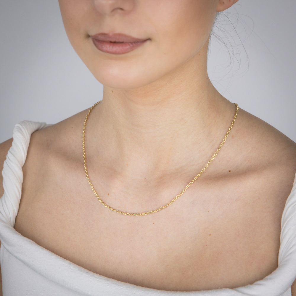 9ct Yellow Gold Belcher Chain 60 Gauge 50cm - Elegant Jewelry for Women, Perfect for Layering, Gift Giving & Everyday Wear