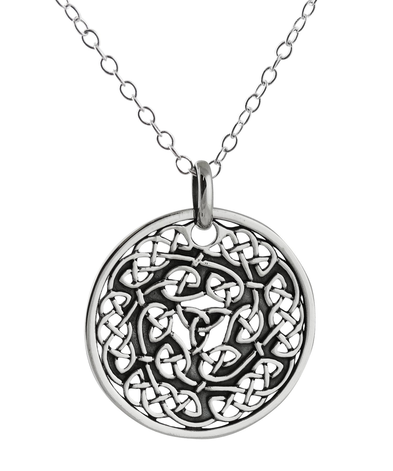 Sterling Silver Celtic Knot Necklace for Women | Elegant Irish Jewelry Gift for Her | Perfect for St. Patrick's Day, Weddings & Special Occasions