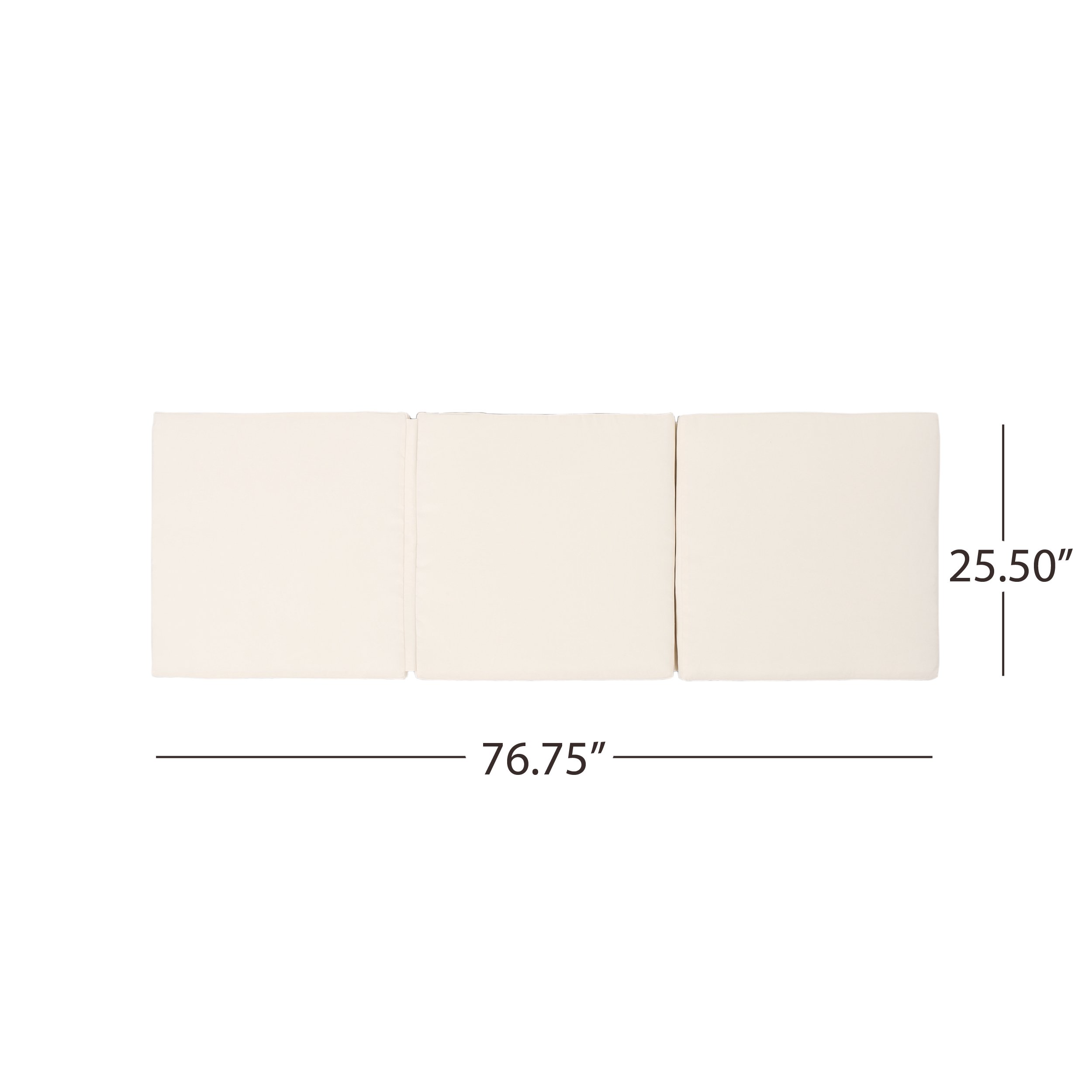 Christopher Knight Home Jamaica Outdoor Water Resistant Chaise Lounge Cushions - 2-Piece Set in Cream | Patio, Poolside & Beach Relaxation Cushions for Sunbathing & Lounging