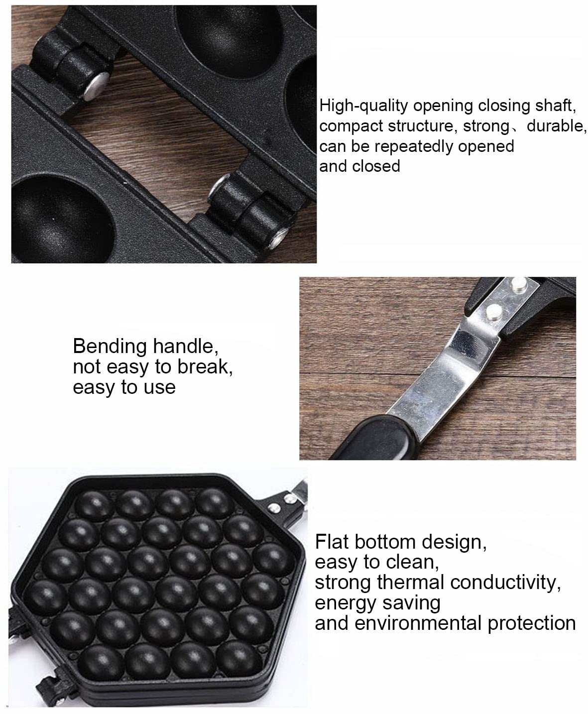 Non-Stick Egg Waffle Baking Pan - Home Kitchen DIY Cake Maker & Waffle Mold for Perfect Breakfast, Desserts, and Party Snacks | Easy to Clean & Durable Bakeware