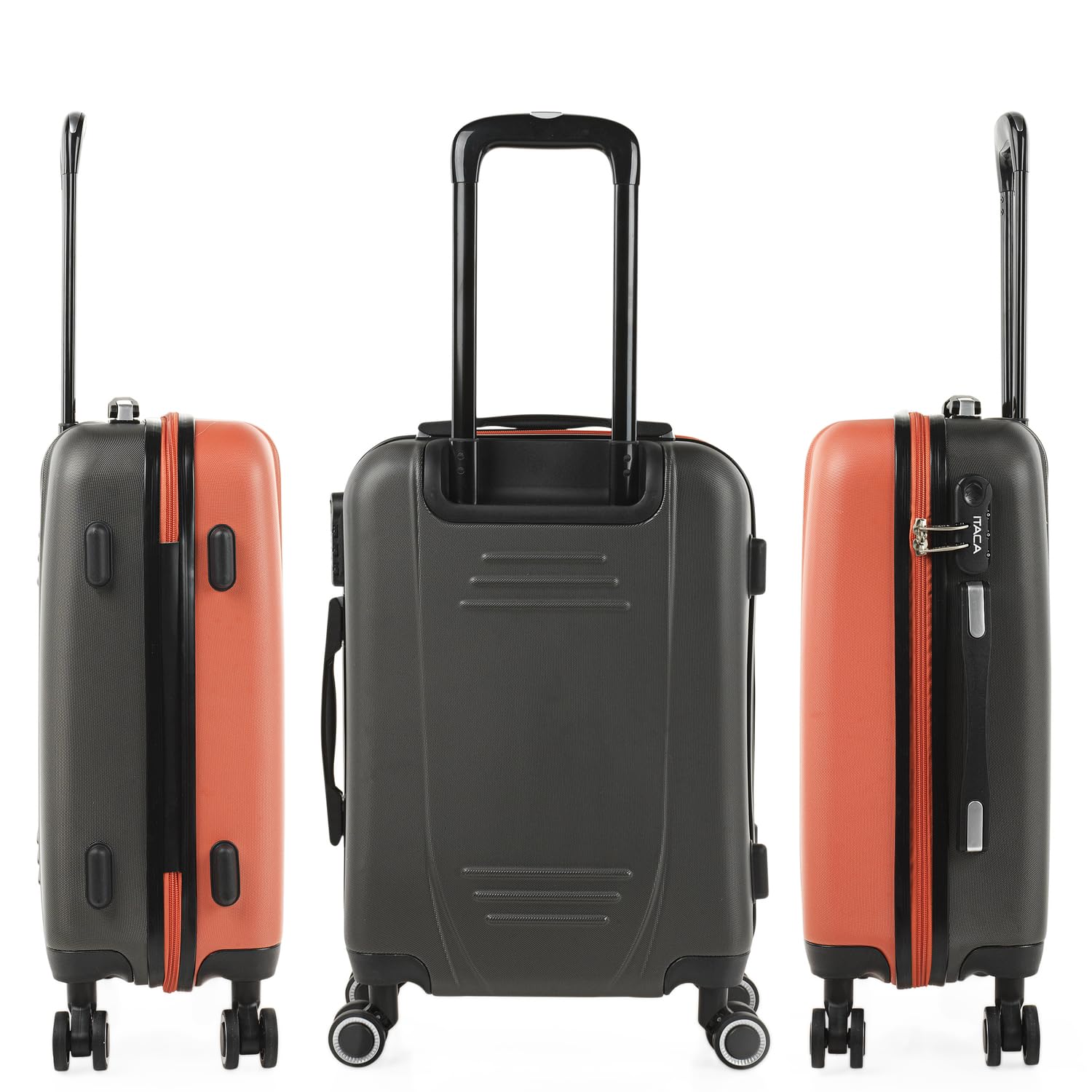 55cm Coral-Anthracite Carry-On Luggage - Lightweight Cabin Suitcase for Air Travel, Weekend Getaways & Business Trips | TSA Approved Hand Luggage