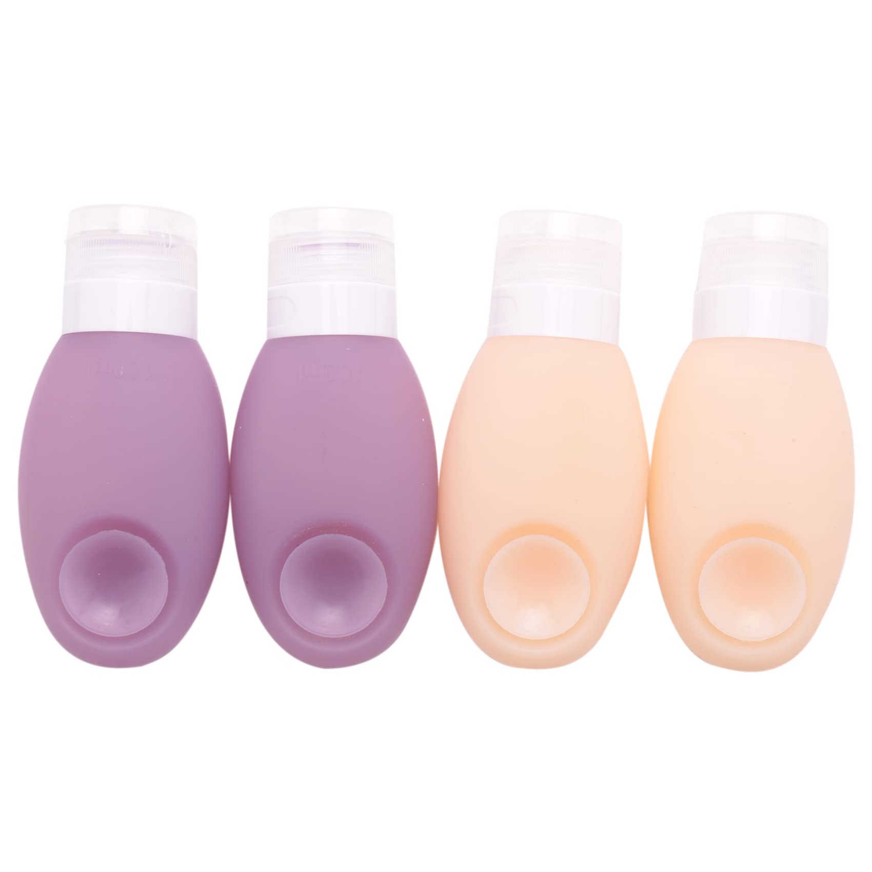 MAQUE 4 Pack Leakproof Silicone Travel Bottles Set - TSA Approved Toiletry Containers for Shampoo, Lotion & Liquid - Perfect for Airplane Carry-on, Gym & Vacation Essentials