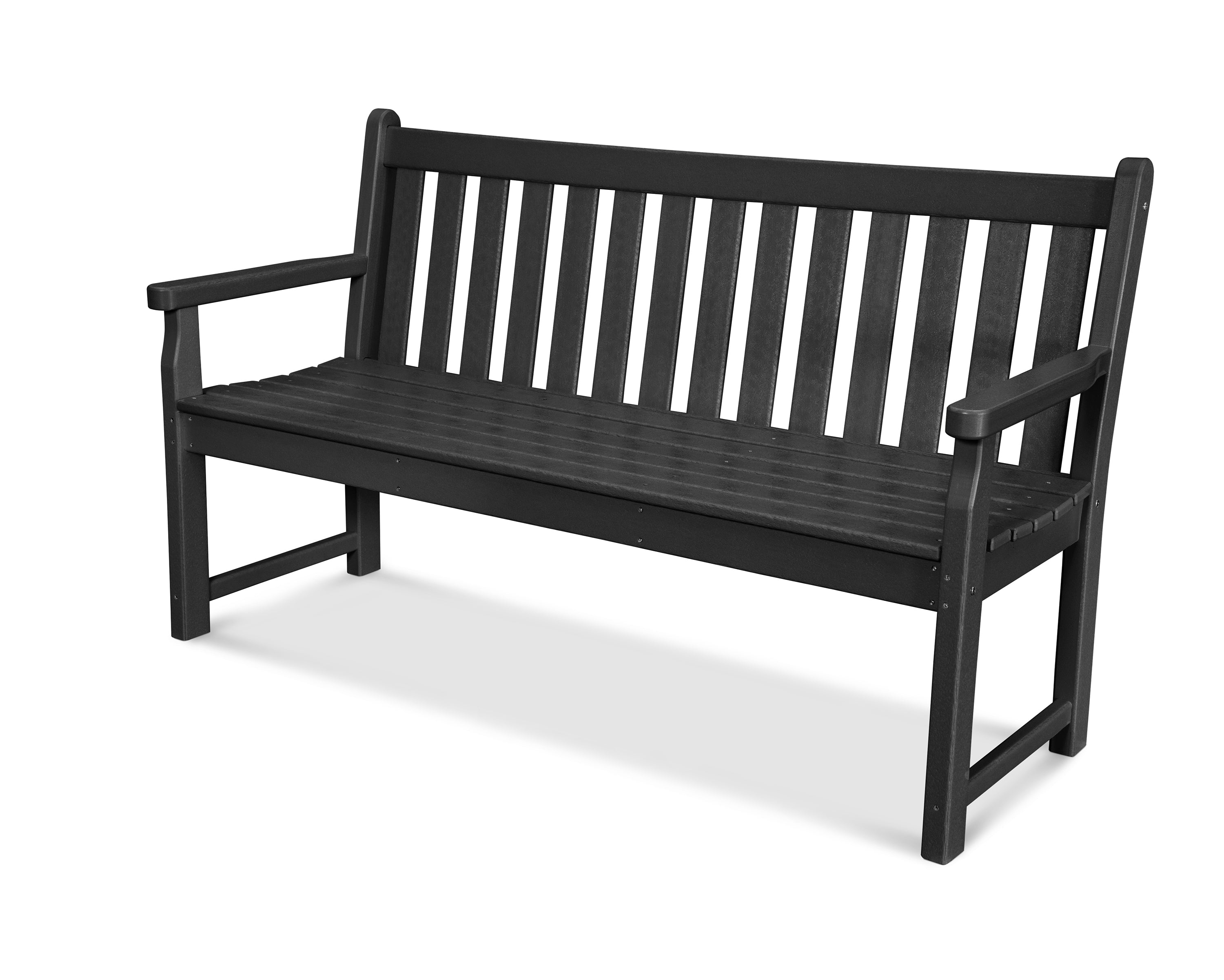 POLYWOOD Traditional 60-Inch Outdoor Garden Bench - Durable All-Weather Resin Furniture for Patio, Deck, or Backyard (Perfect for Relaxing & Entertaining)