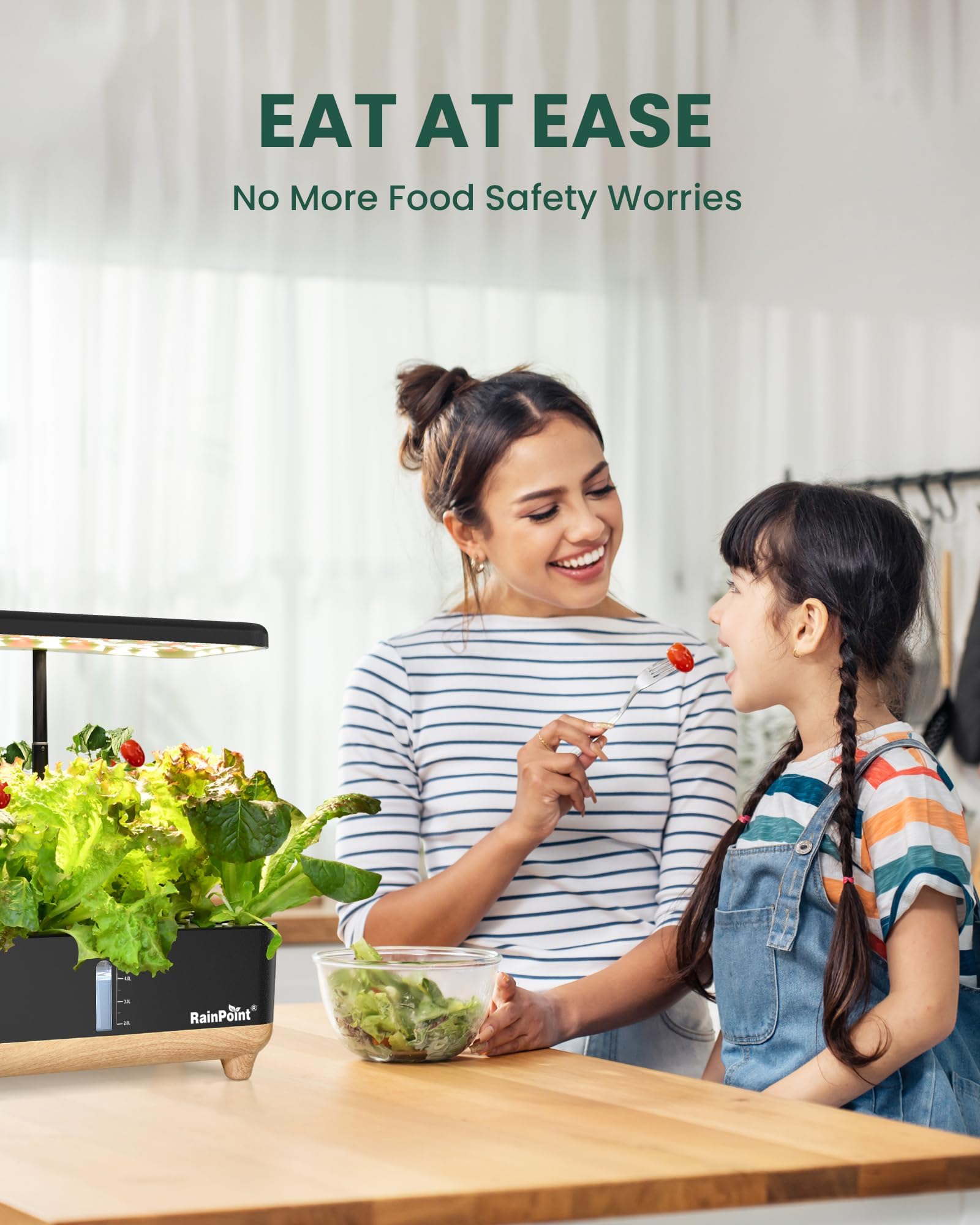 RAINPOINT 13-Pod Indoor Hydroponic Growing System - Smart Herb Garden Kit for Fresh Vegetables, Lettuce & Plants | Perfect for Kitchen, Home Gardening & Urban Farming